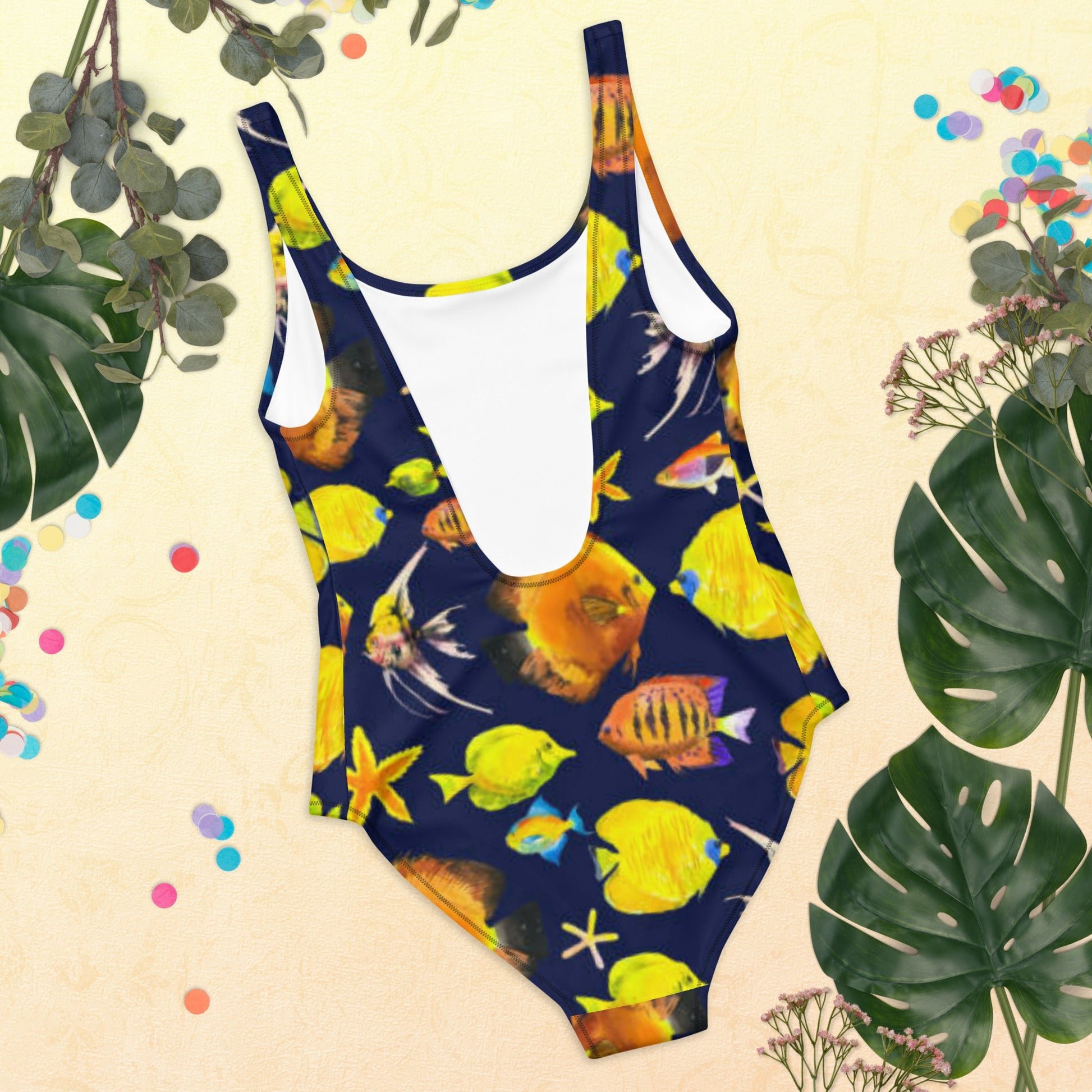 Women's One - Piece Swimsuit, Sea Life Pattern Outfit, beach dress, Cute Summer Bikini - PratSN