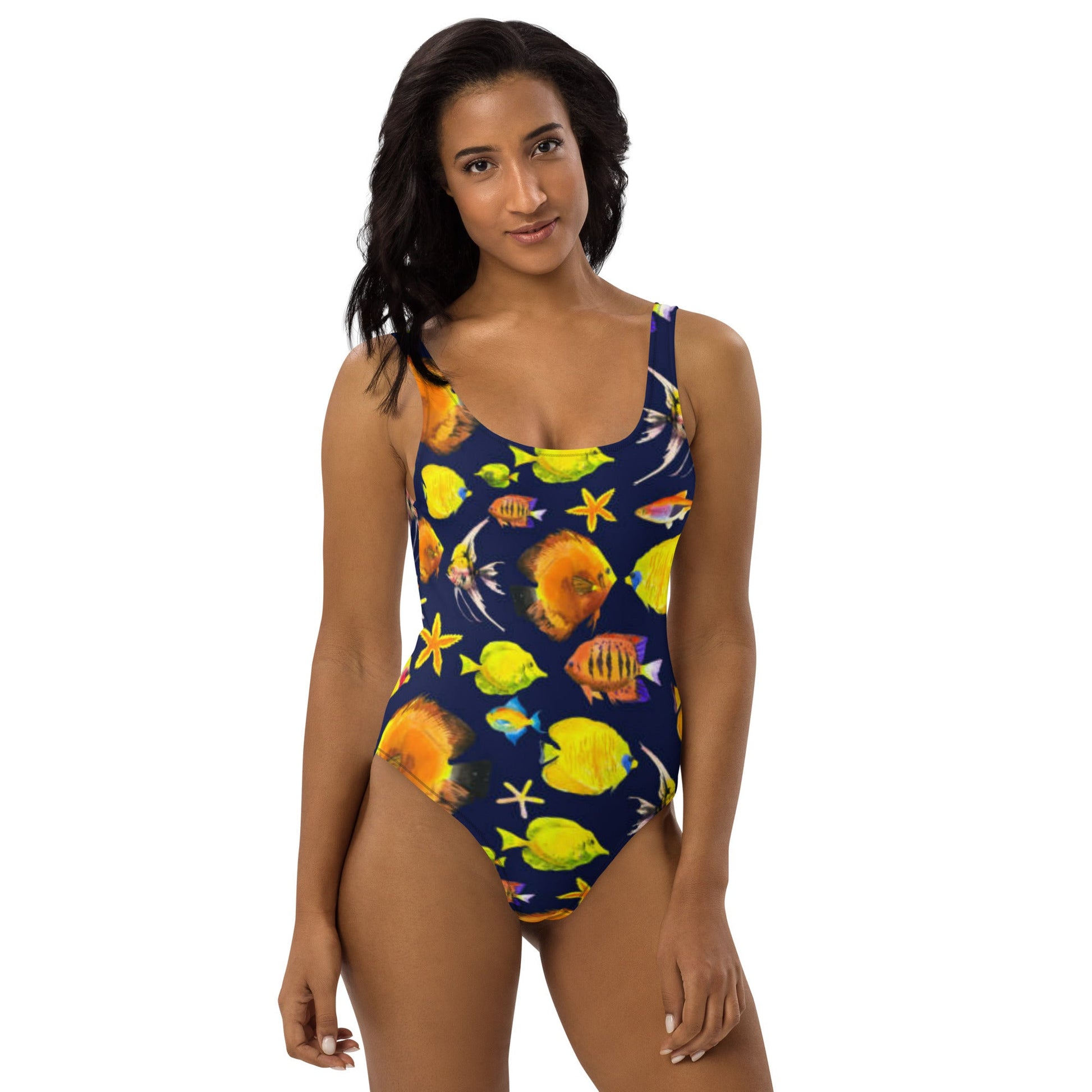 Women's One - Piece Swimsuit, Sea Life Pattern Outfit, beach dress, Cute Summer Bikini - PratSN