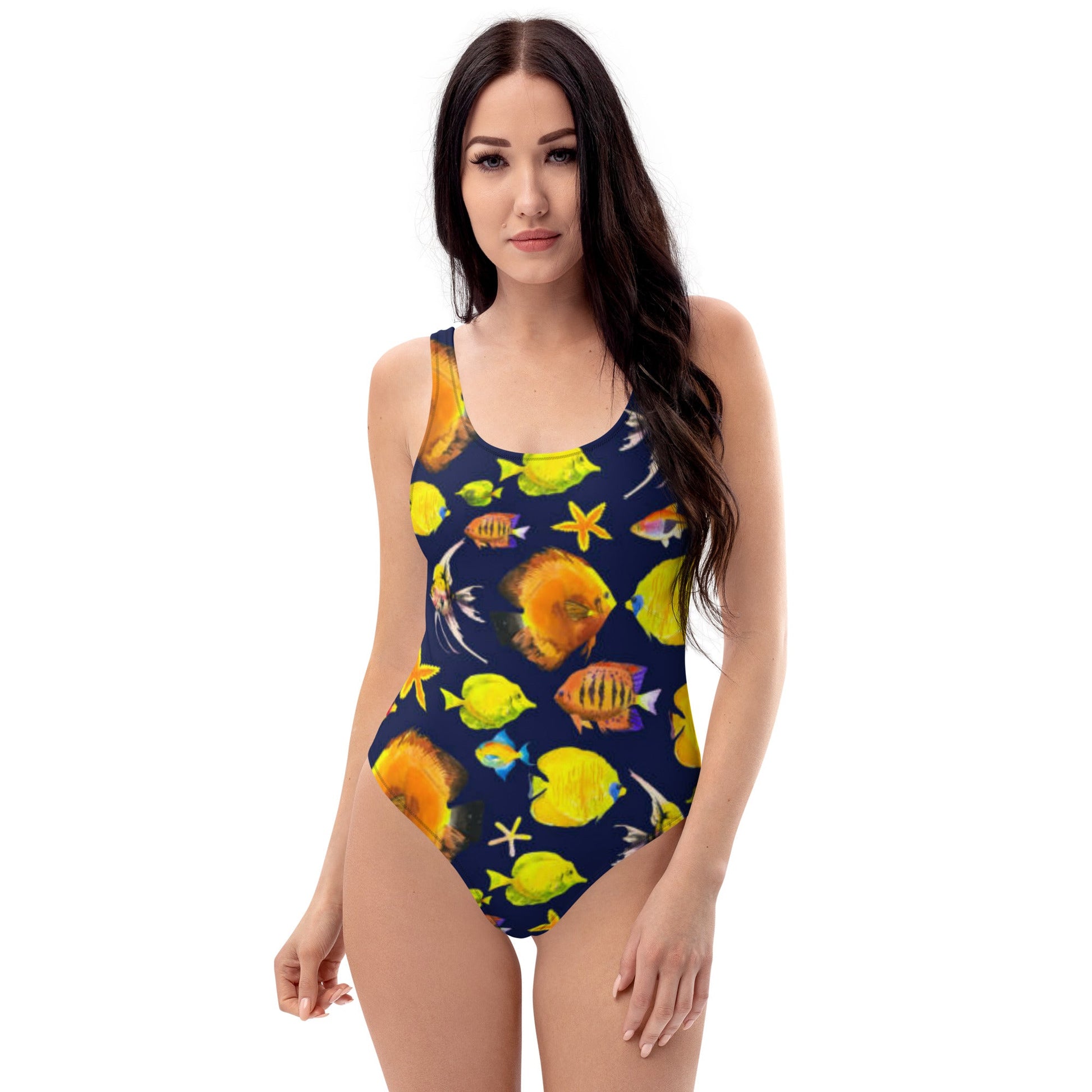 Women's One - Piece Swimsuit, Sea Life Pattern Outfit, beach dress, Cute Summer Bikini - PratSN