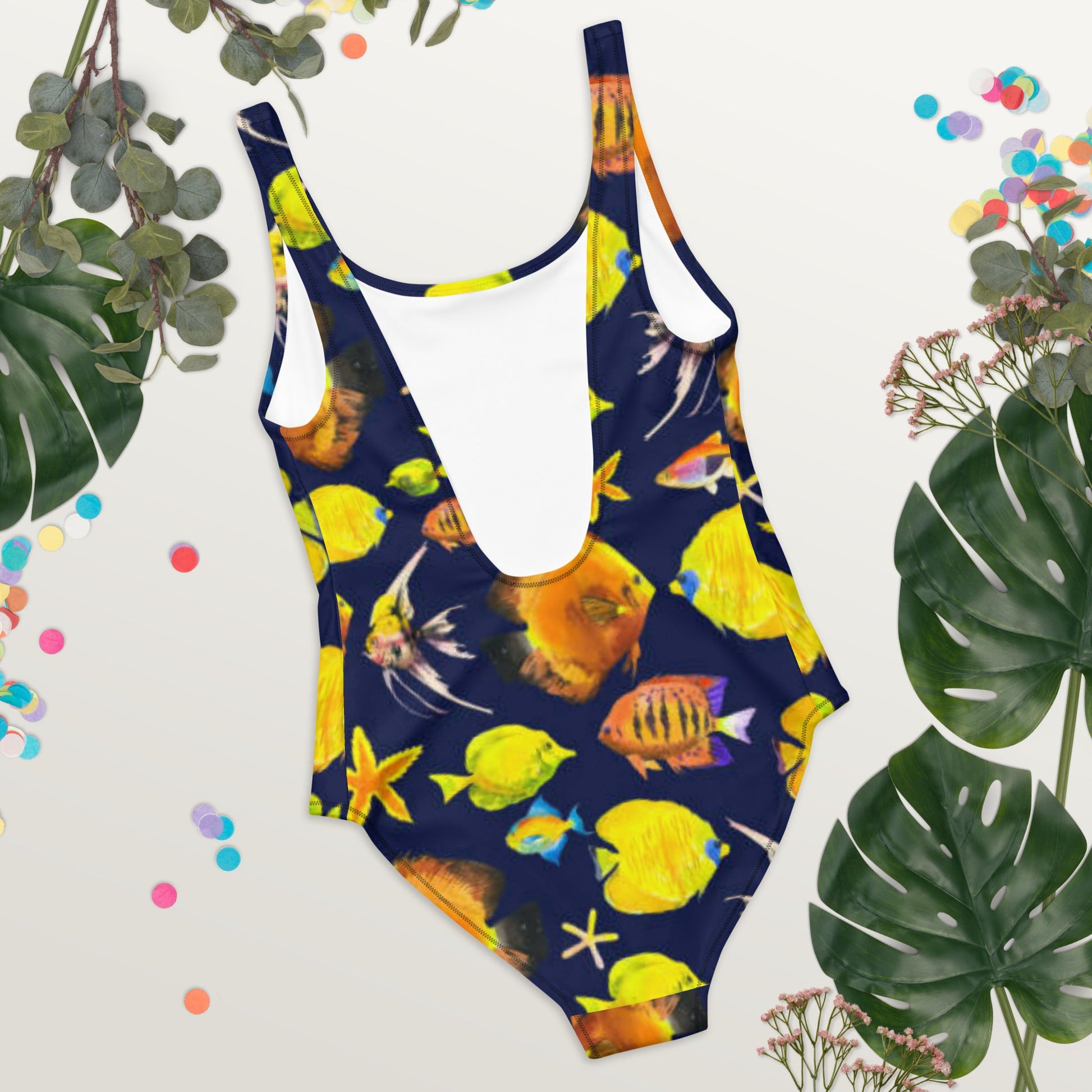 Women's One - Piece Swimsuit, Sea Life Pattern Outfit, beach dress, Cute Summer Bikini - PratSN