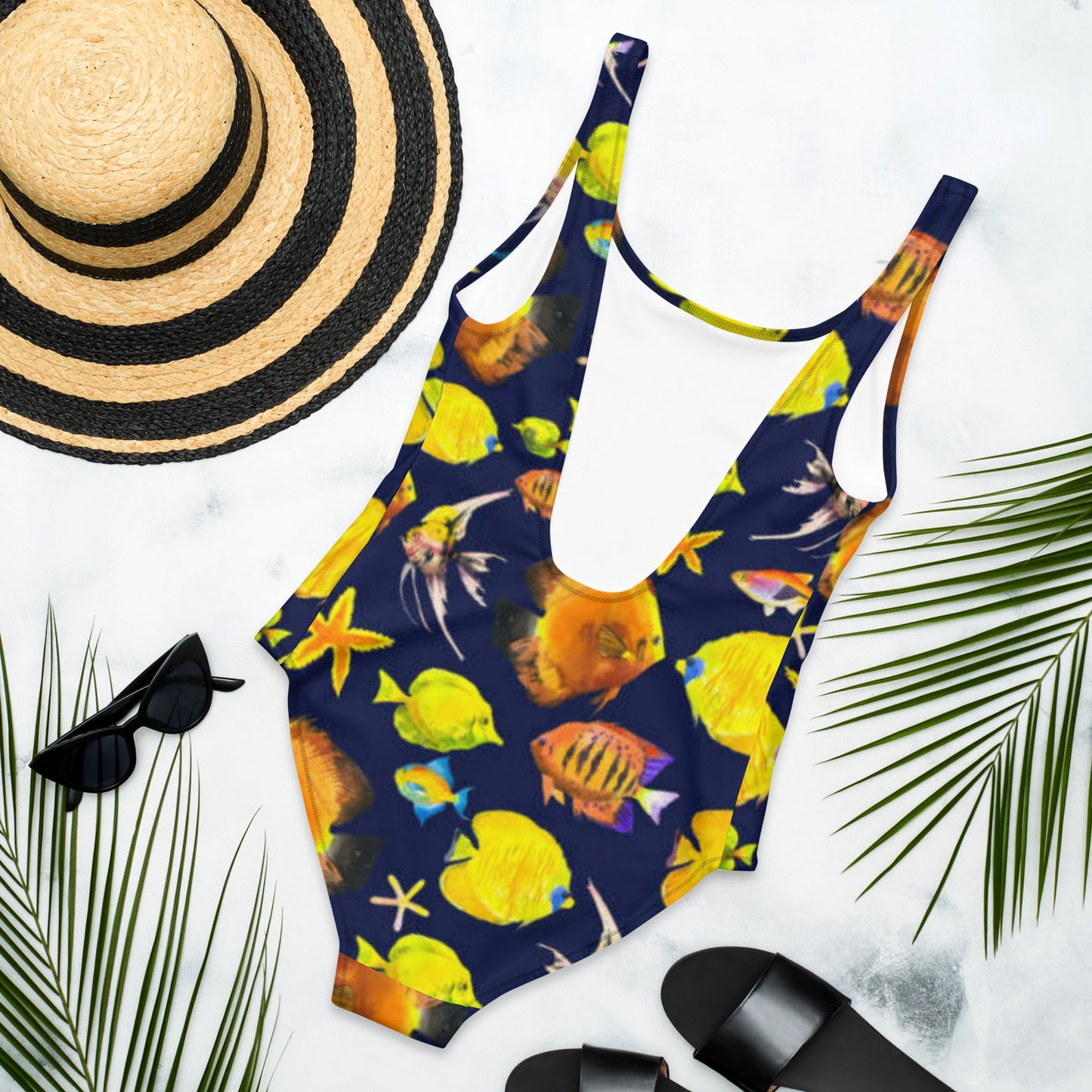 Women's One - Piece Swimsuit, Sea Life Pattern Outfit, beach dress, Cute Summer Bikini - PratSN
