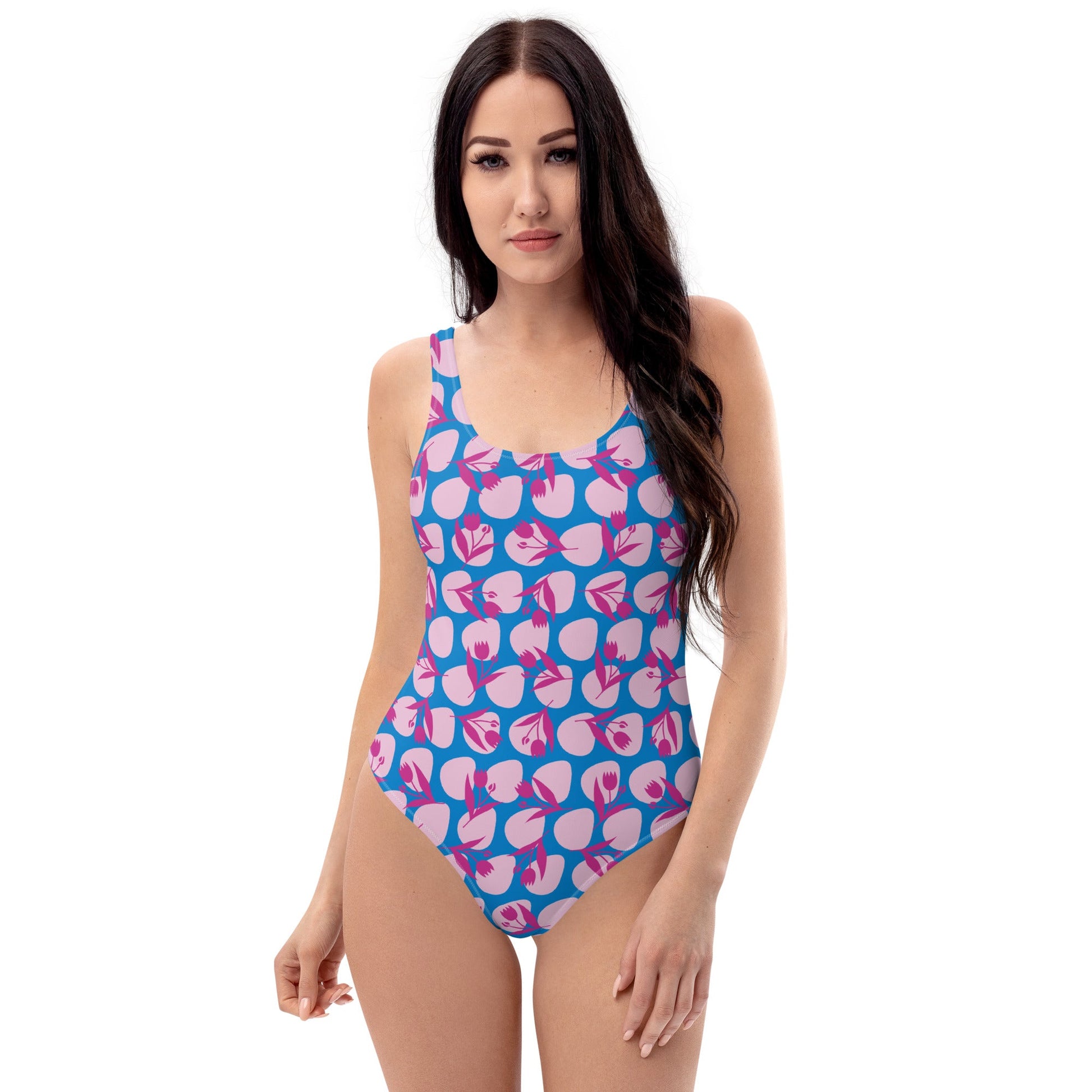 Women's One - Piece Swimsuit, Sky Blue Bathing Suit, vacation swimwear, holiday travel swimwear, mothers day gift - PratSN