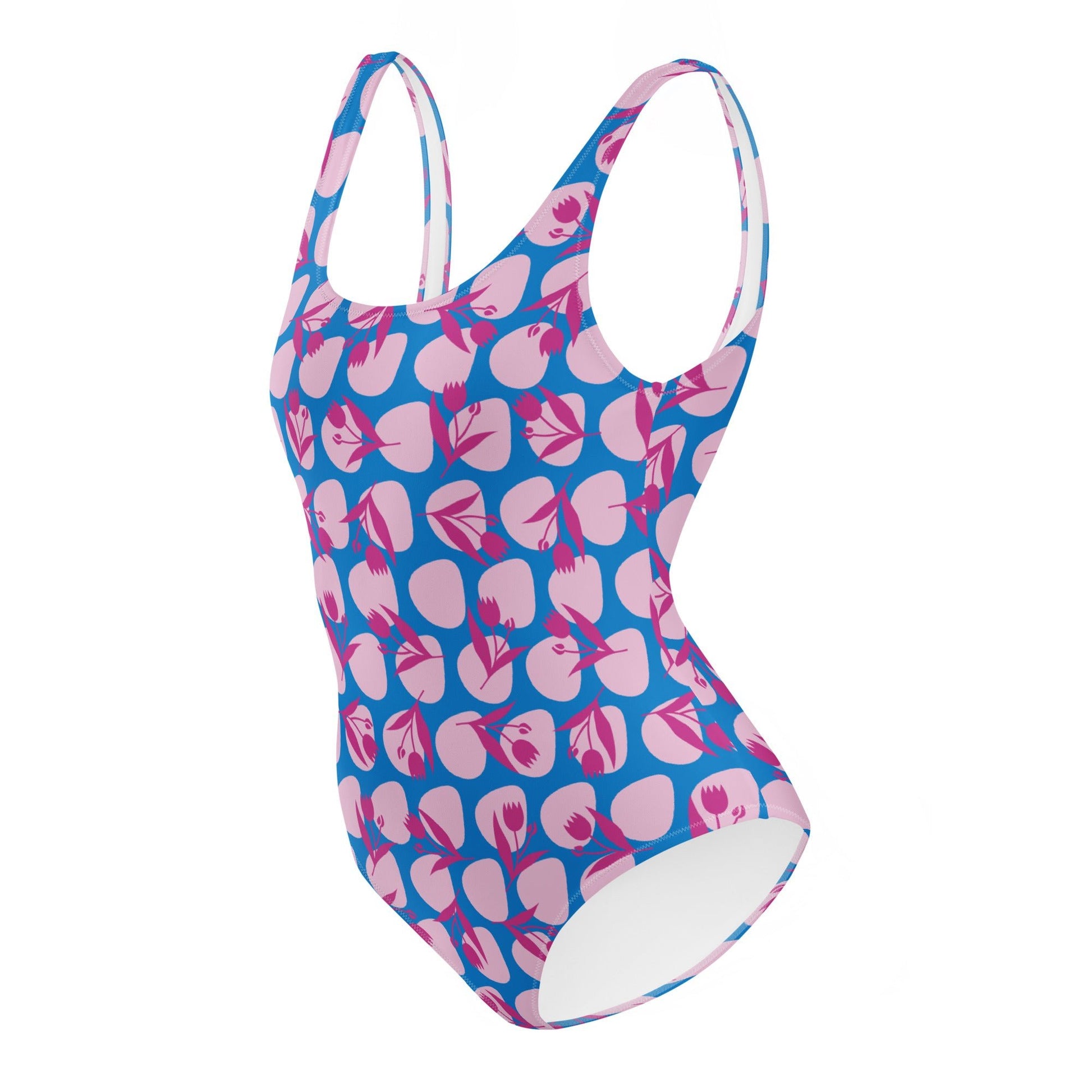 Women's One - Piece Swimsuit, Sky Blue Bathing Suit, vacation swimwear, holiday travel swimwear, mothers day gift - PratSN