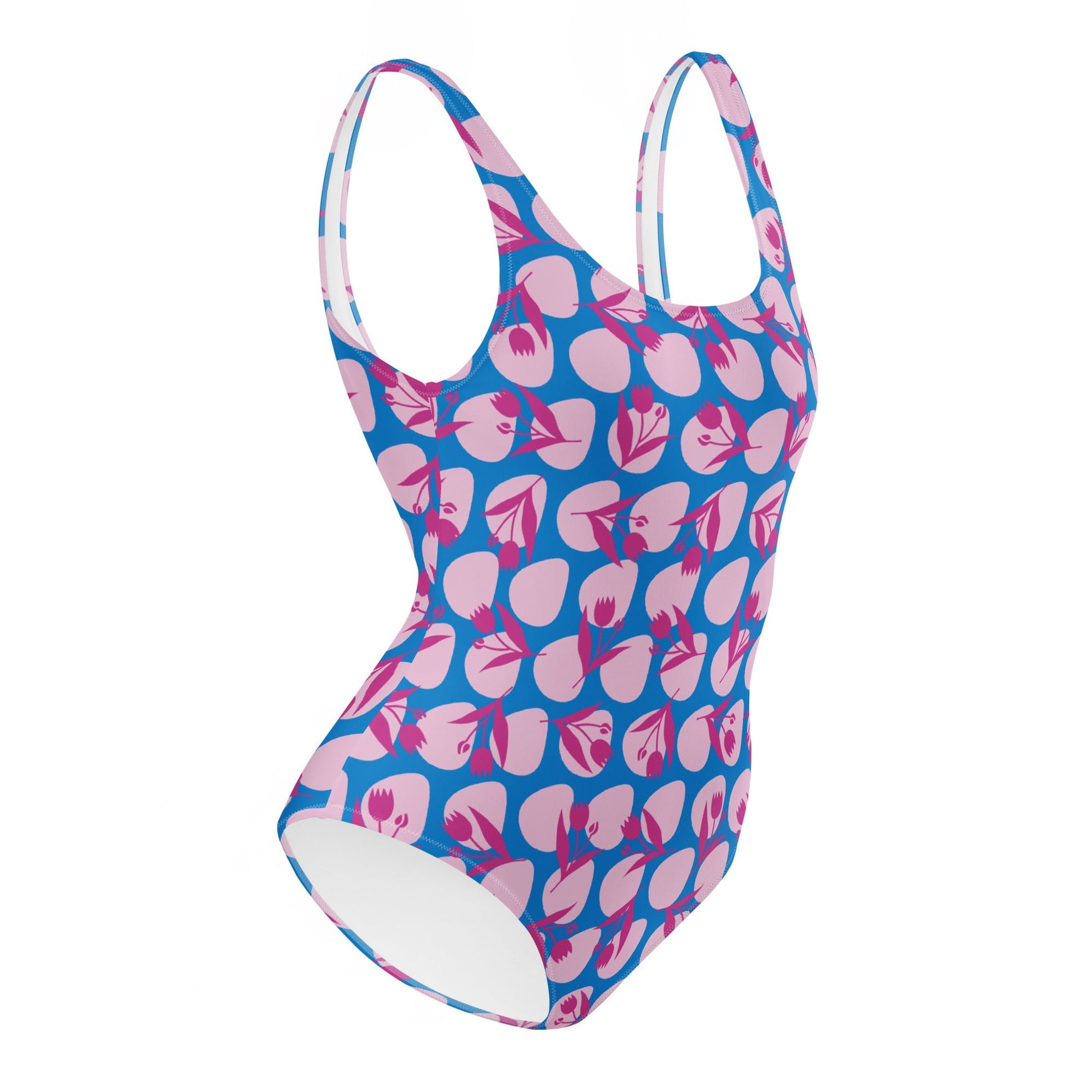 Women's One - Piece Swimsuit, Sky Blue Bathing Suit, vacation swimwear, holiday travel swimwear, mothers day gift - PratSN