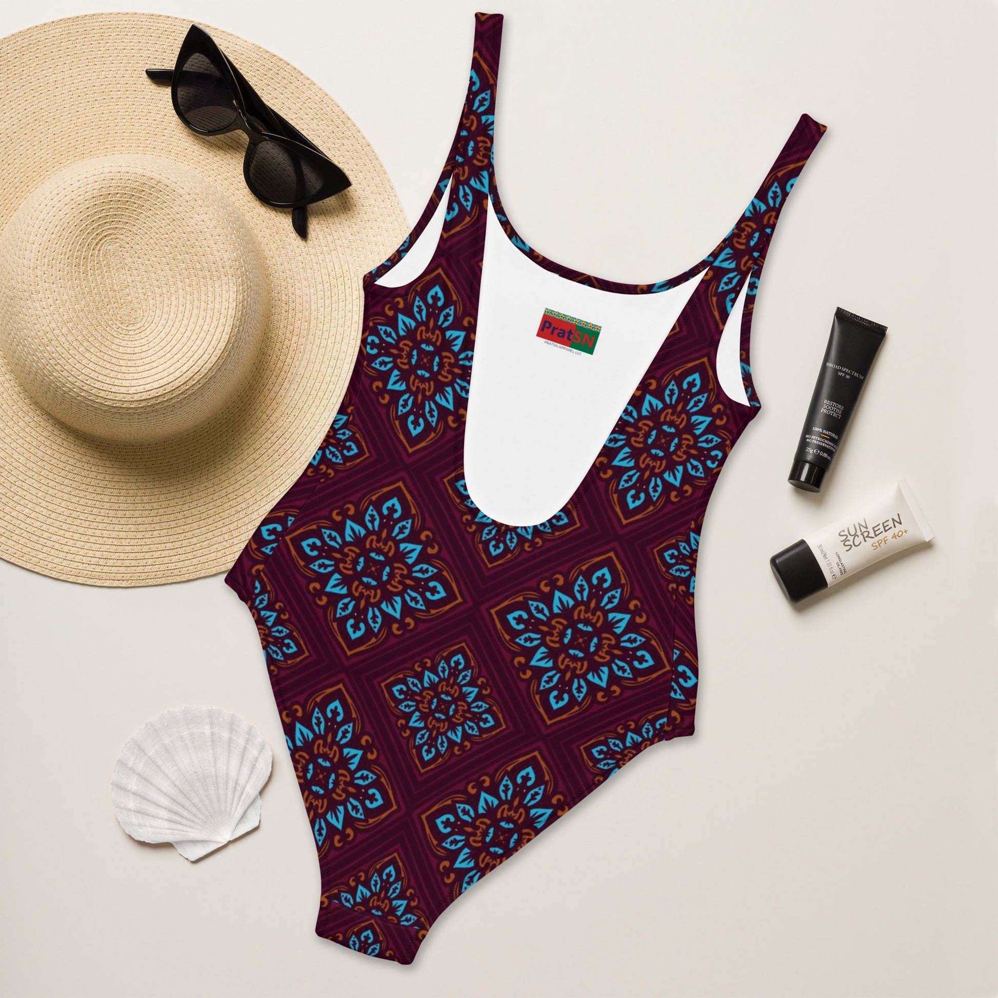 Women's One - Piece Swimsuit, swimsuit, vacation swimwear, holiday travel swimwear, mothers day gift - PratSN