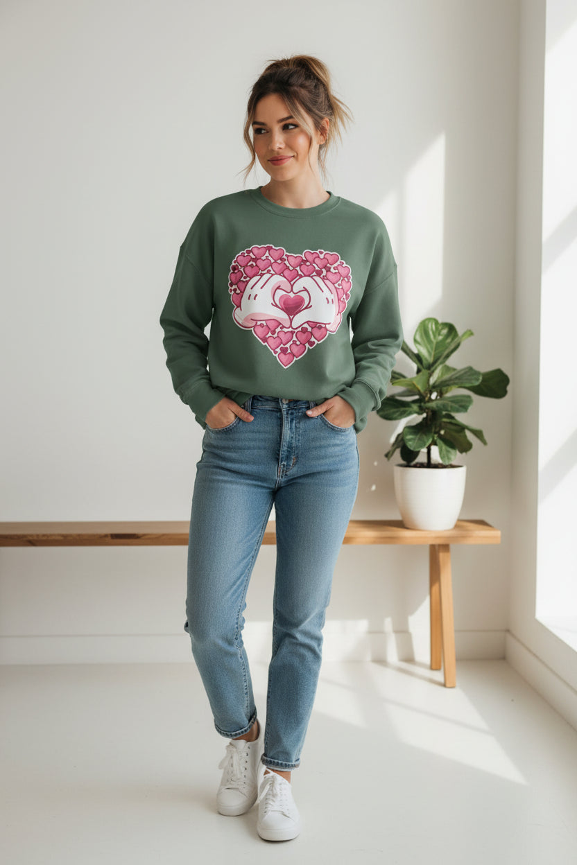 Women’s organic crew neck sweatshirt - PratSN