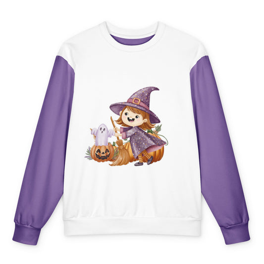 Women's Oversized cotton sweatshirt, Halloween Ghost Sweatshirt - PratSN