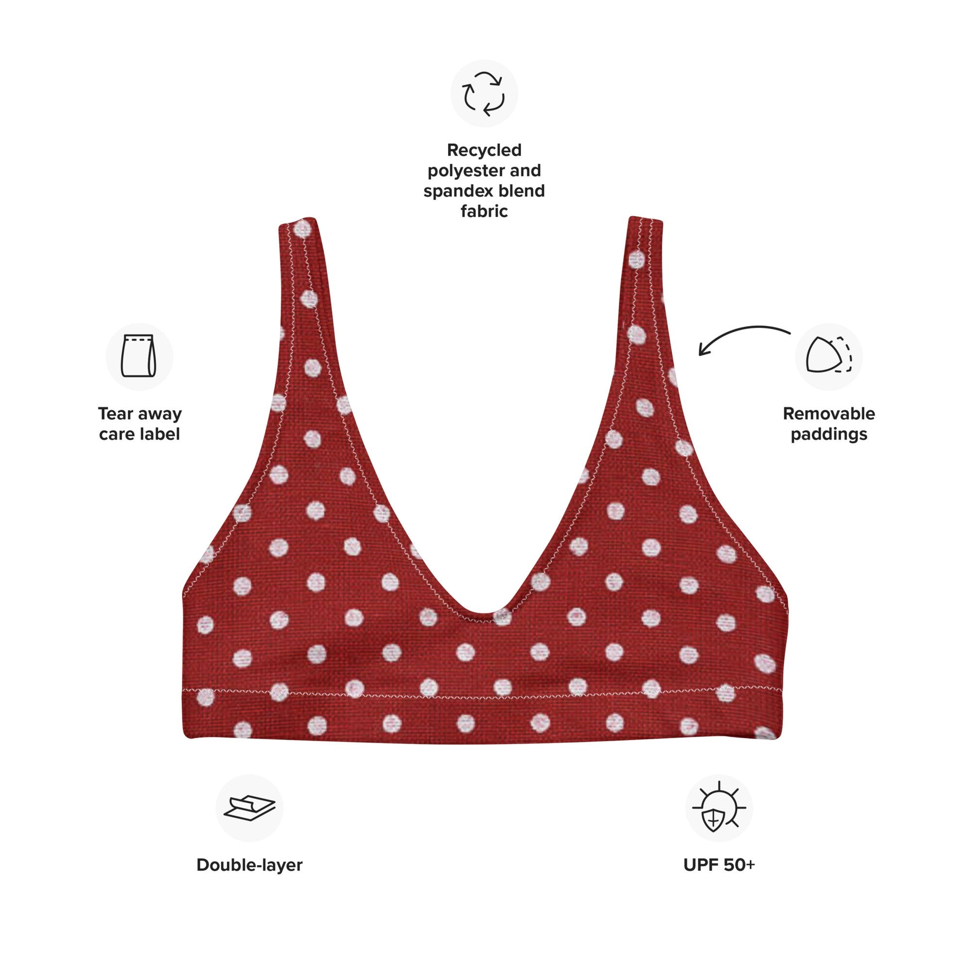 Women's padded bikini top, Beach dress, Bikini Tops, Padded Swimsuit Top, Bathing Suit Top for summer and spring - PratSN