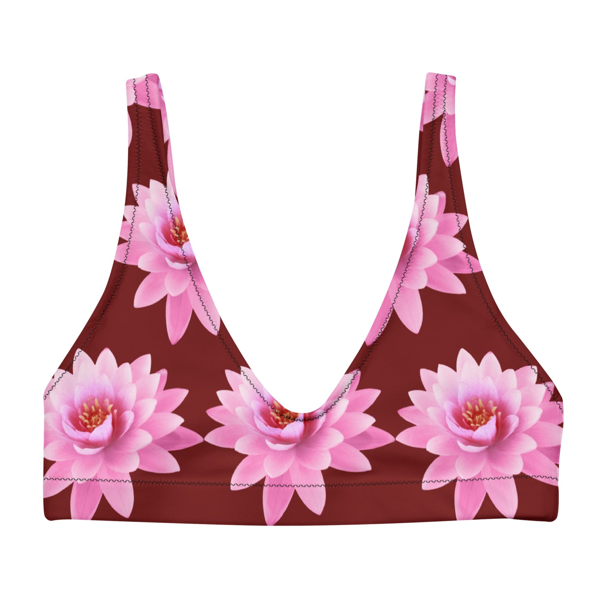 Women's padded bikini top, Floral Summer Dress, swimwear, classic beach dress - PratSN