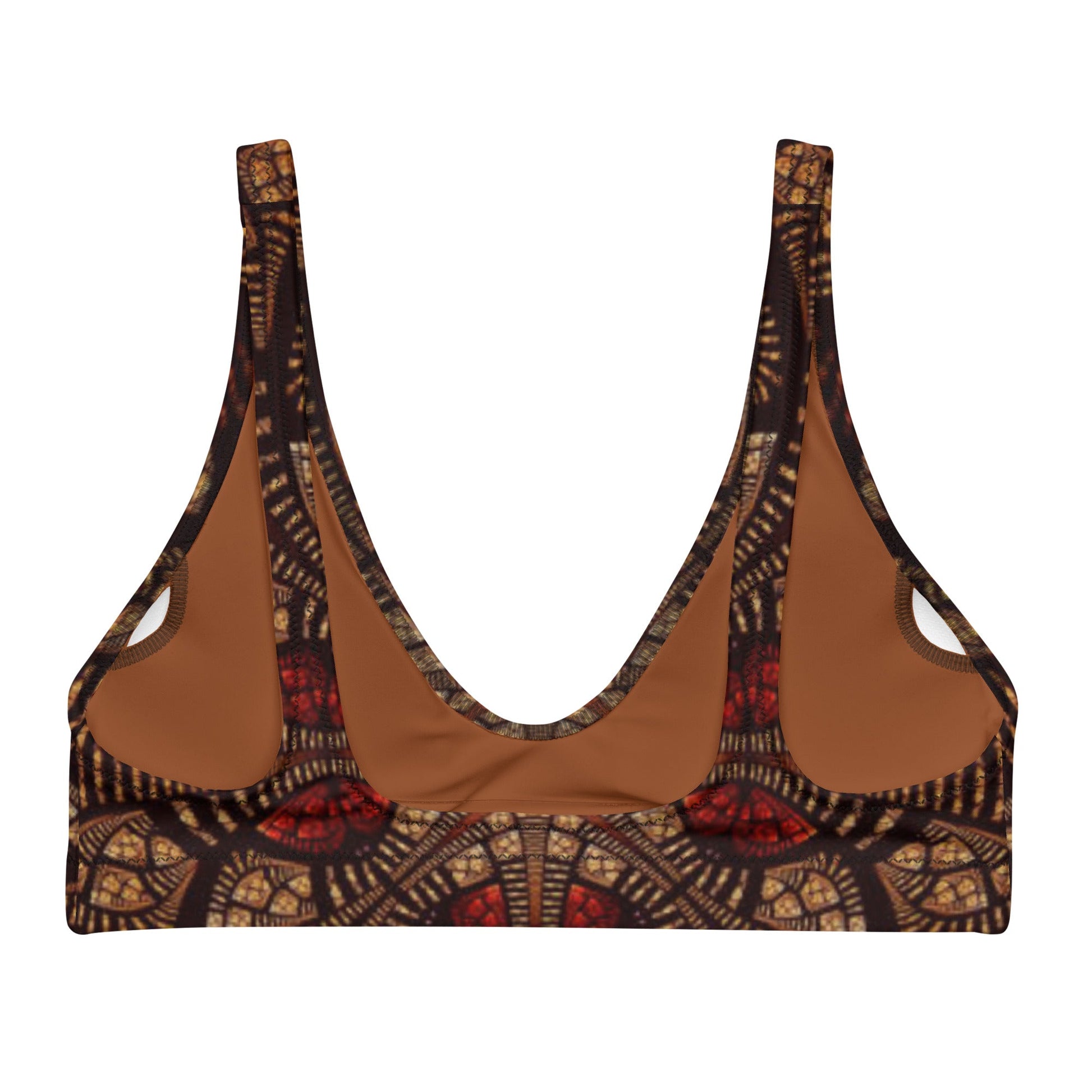 Women's padded bikini top, Red Brown Cute Summer Bikini Top, beautiful bikini top, Beach dress, Beach dress for summer and spring - PratSN