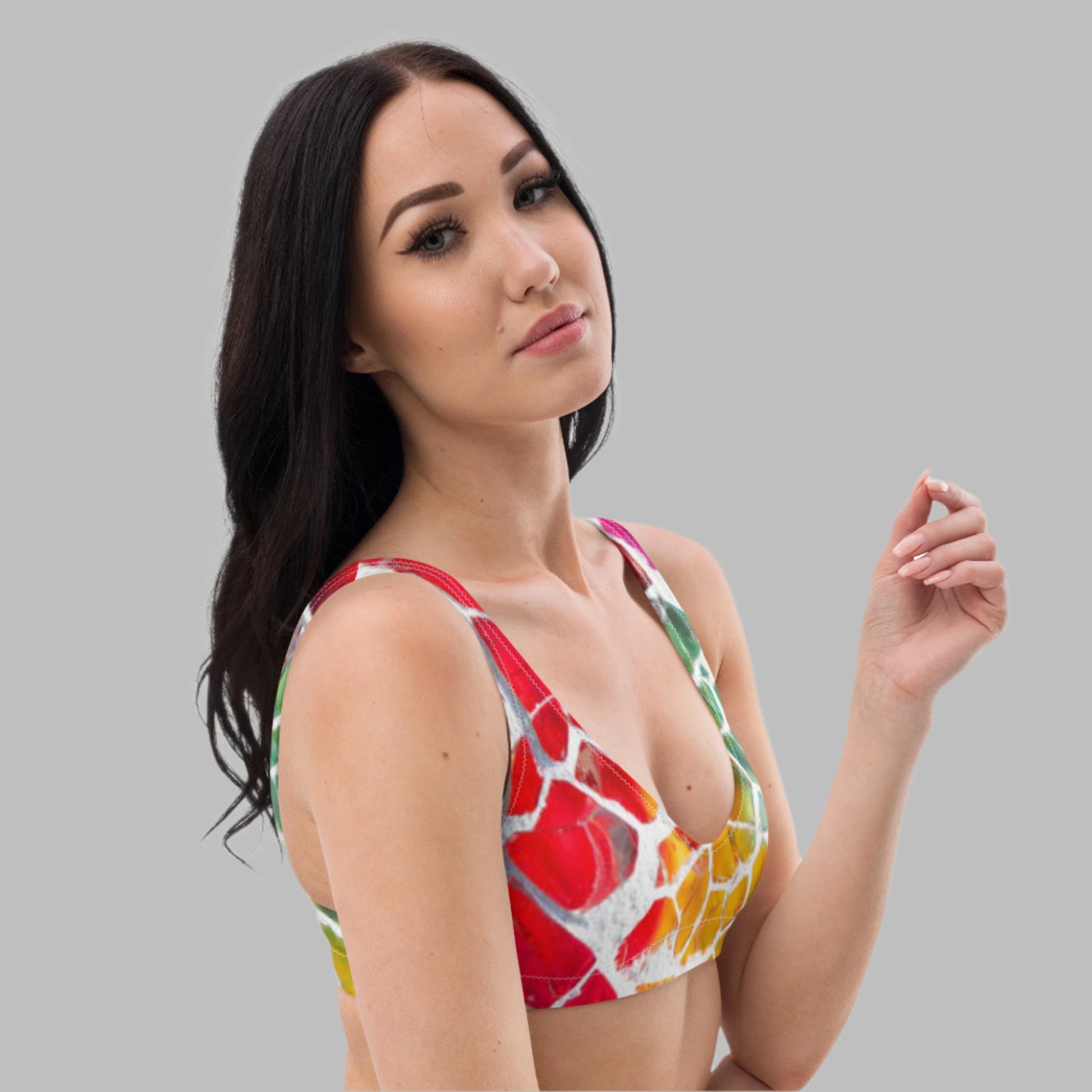 Women's padded bikini top, Red Yellow Cute Summer Bikini Top beautiful bikini top, Beach dress, Beach dress for summer and spring - PratSN