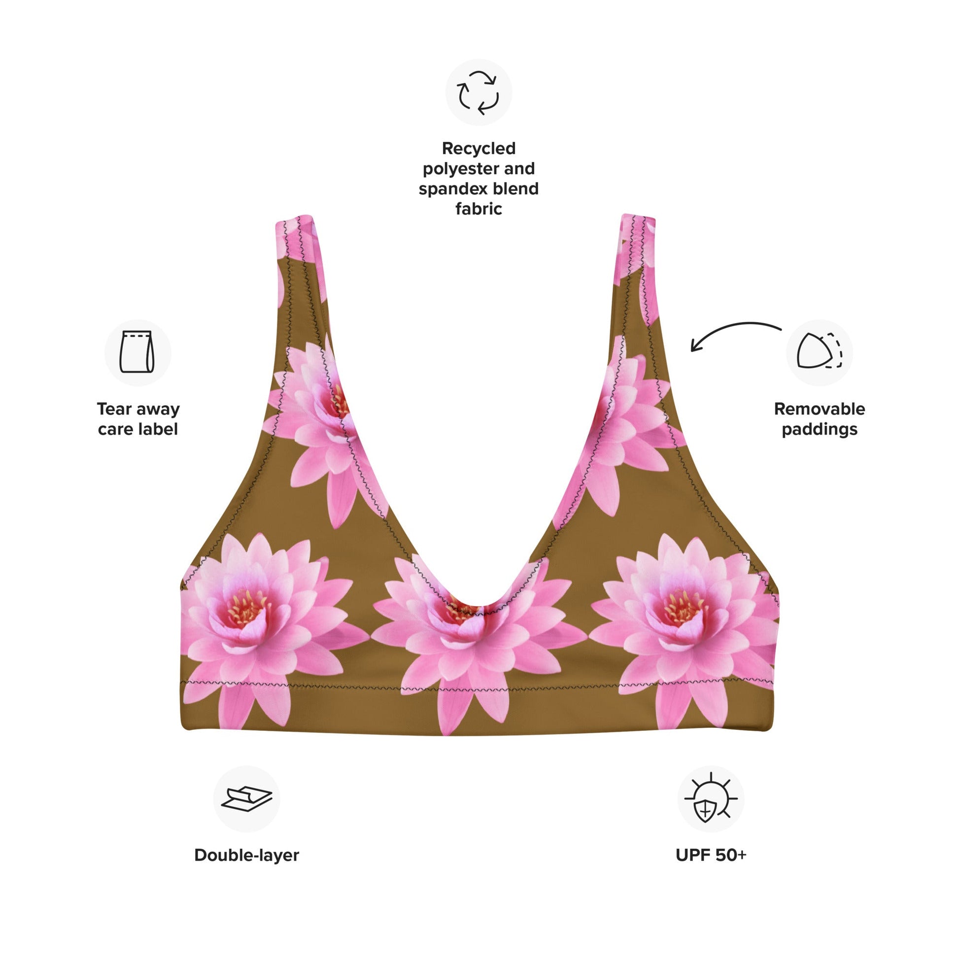 women's padded bikini top, swimwear, classic beach dress - PratSN
