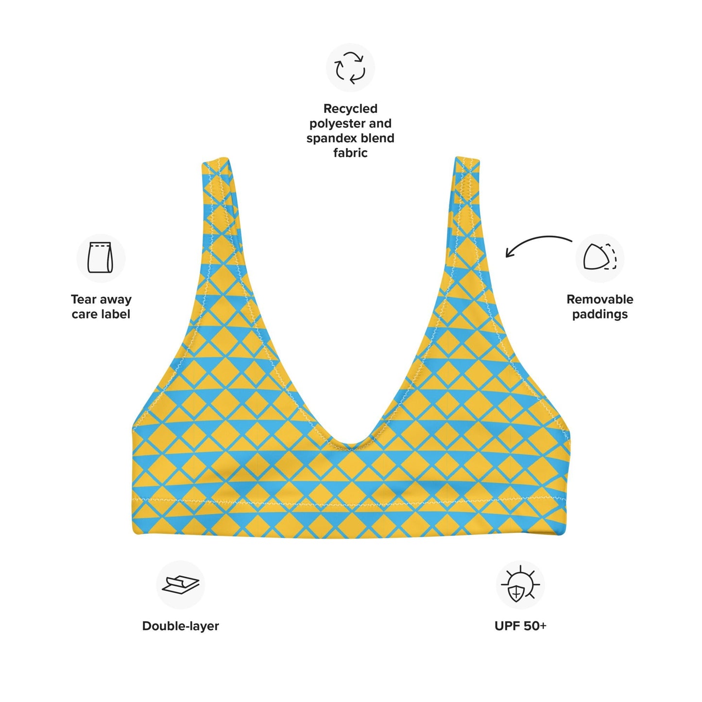 Women's padded bikini top swimwear, classic beach dress - PratSN