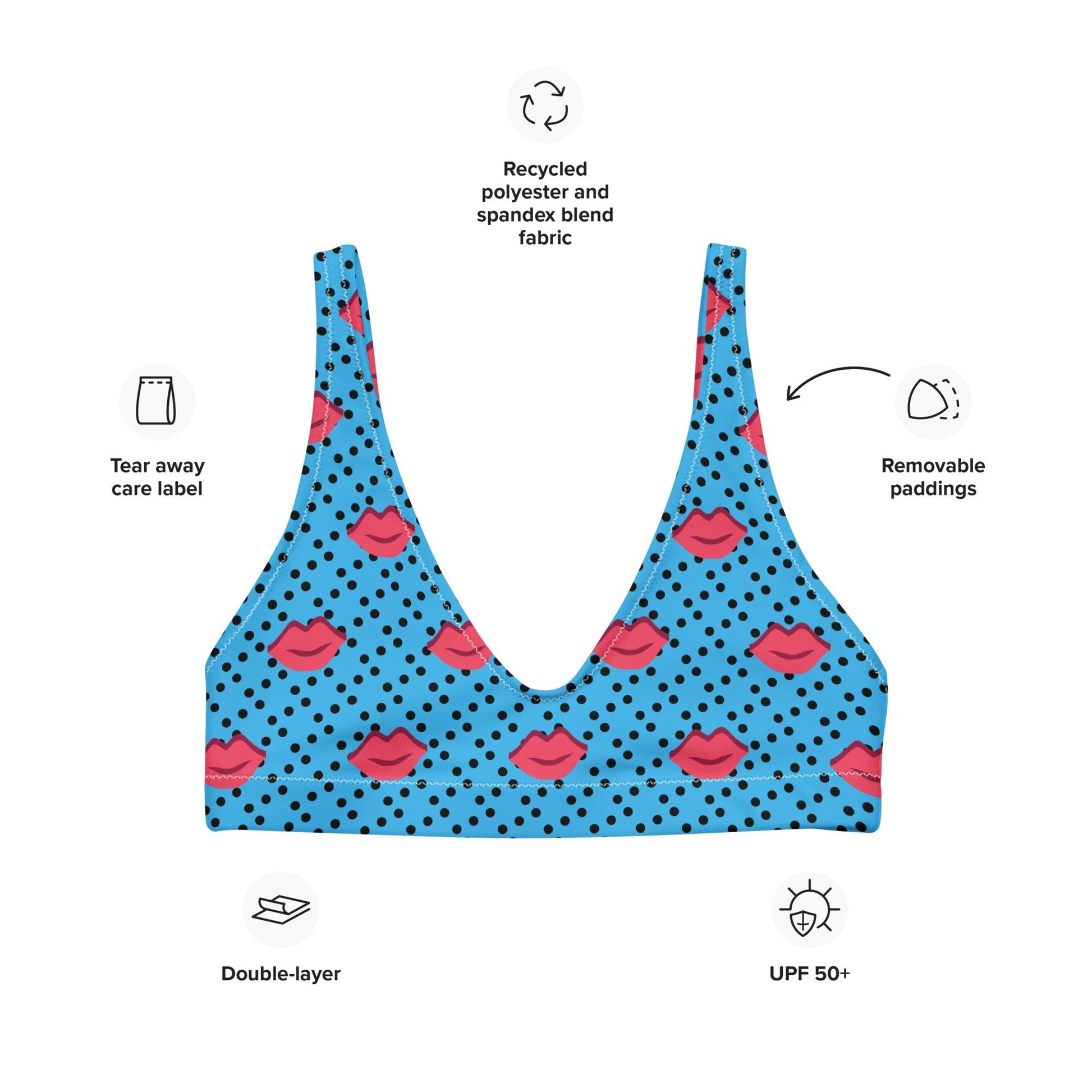 Women's padded bikini top, Women's padded bikini top, Swimsuit Top, Bathing Suit Top, Beach dress, Beach dress for summer and spring - PratSN