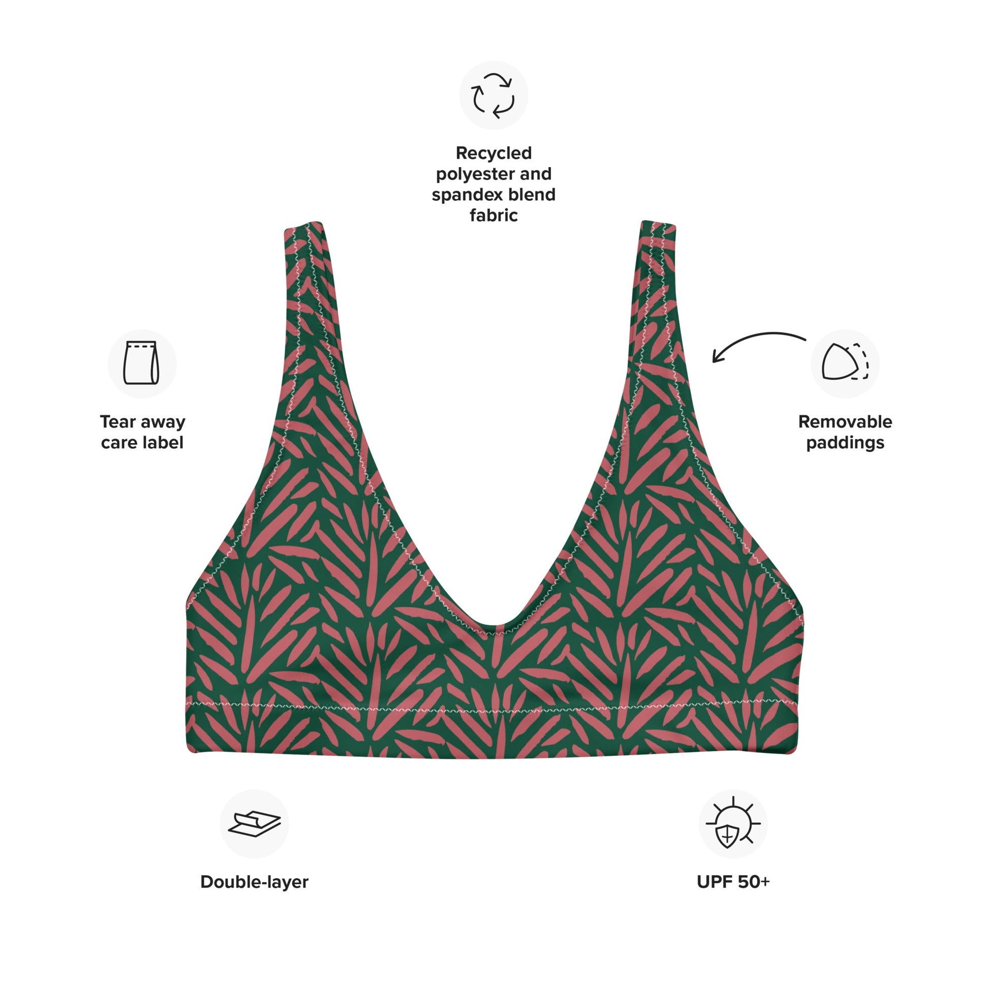Women's padded bikini top, Women's padded bikini top, Swimsuit Top, Bathing Suit Top, Beach dress, Beach dress for summer and spring - PratSN