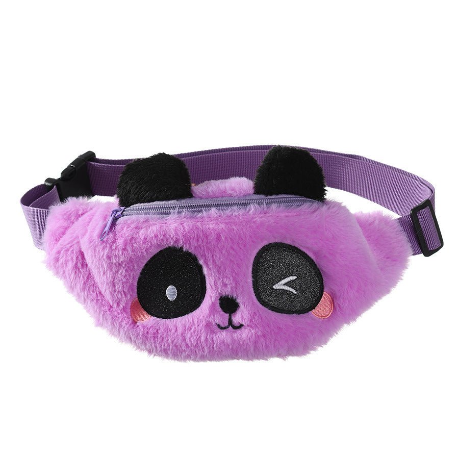 Women's Panda Cartoon Cute Plush Belt Bag - PratSN