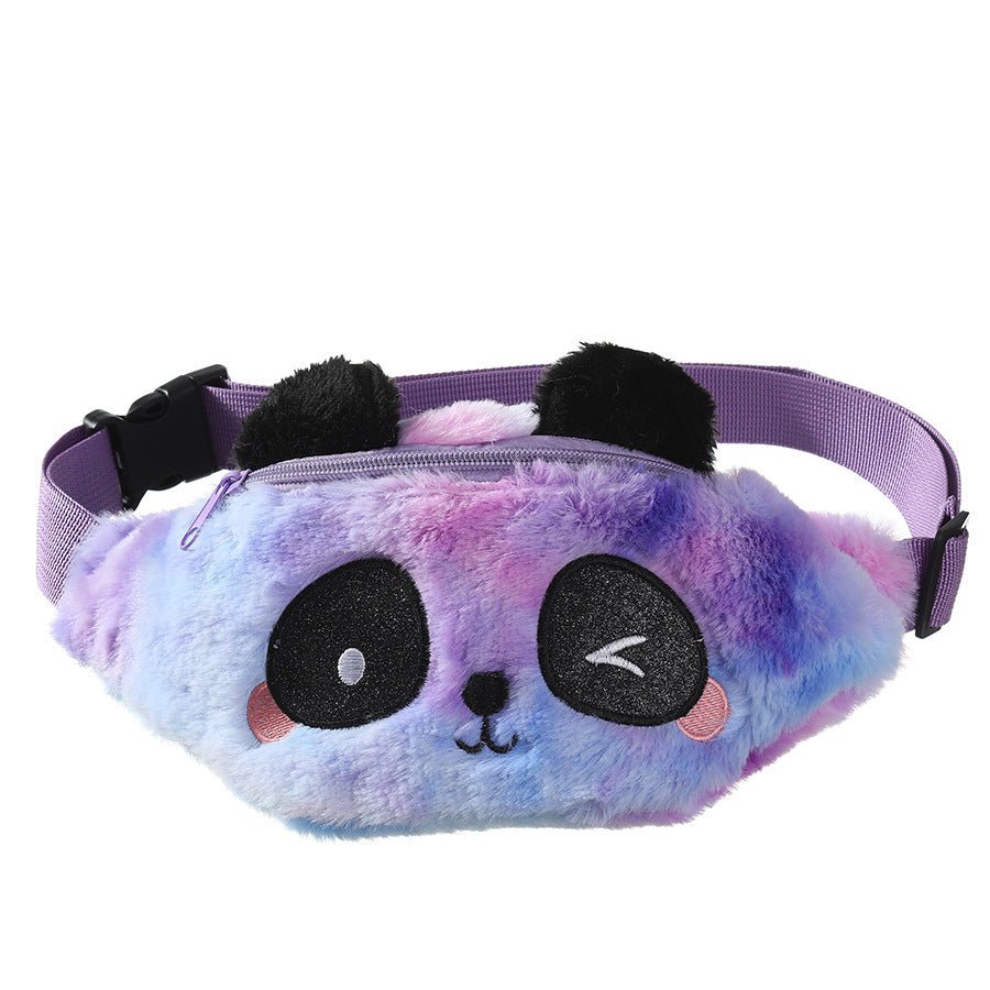 Women's Panda Cartoon Cute Plush Belt Bag - PratSN
