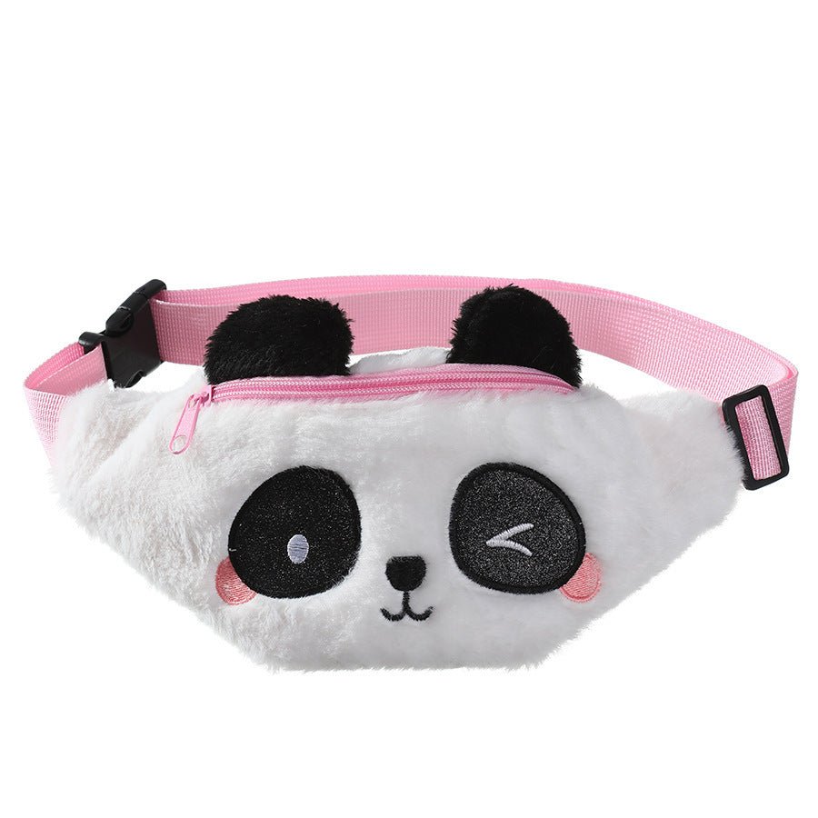 Women's Panda Cartoon Cute Plush Belt Bag - PratSN