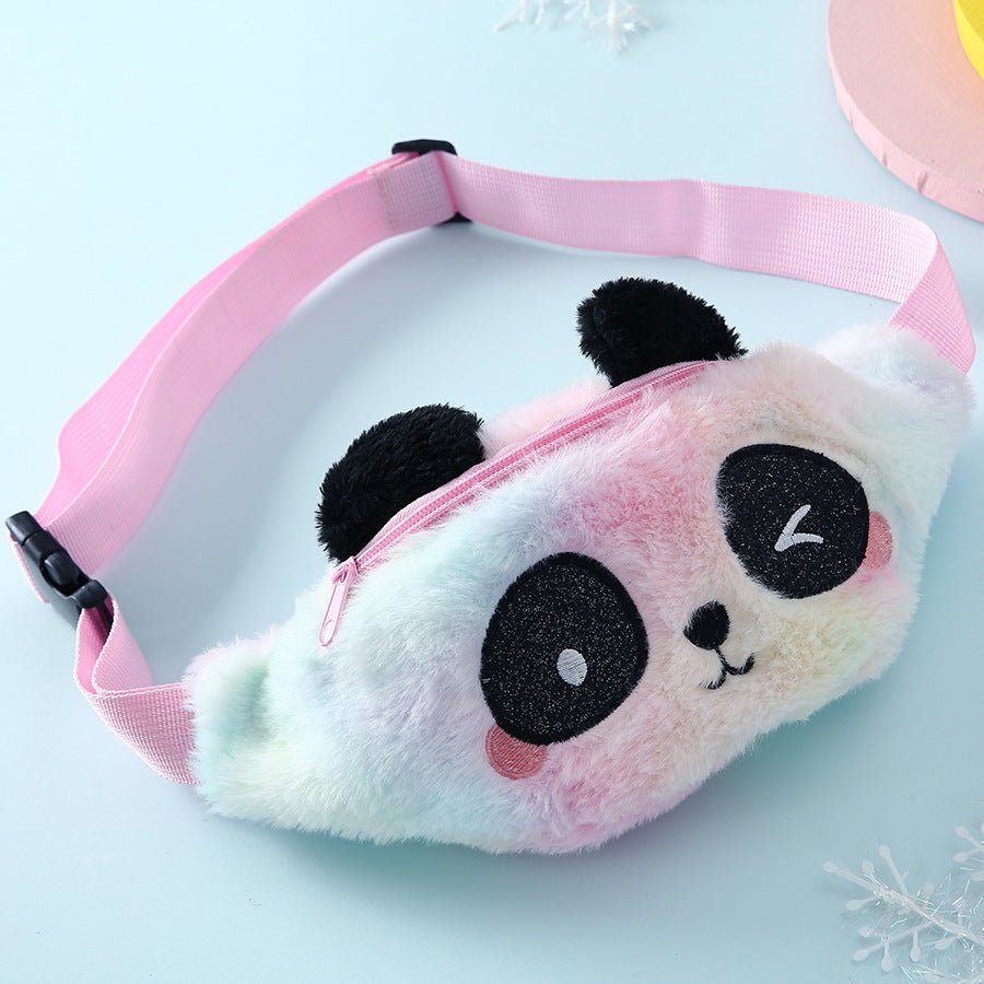Women's Panda Cartoon Cute Plush Belt Bag - PratSN