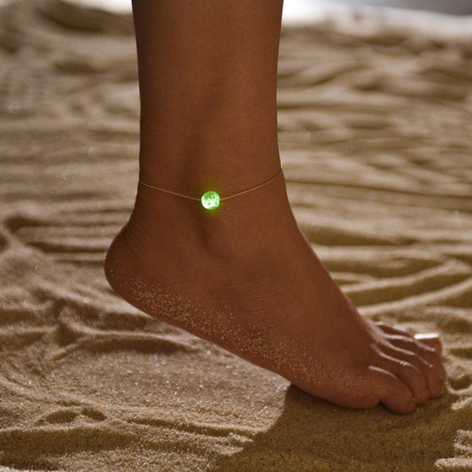 Women's Personalized Anklet Acrylic Luminous Beads - PratSN