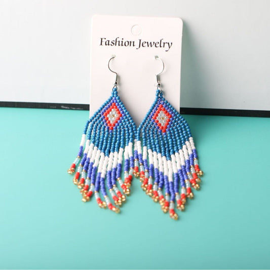 Women's Popular Long Tassel Earrings Bohemian Style - PratSN