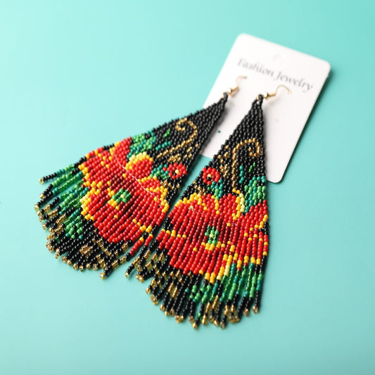 Women's Popular Long Tassel Earrings Bohemian Style - PratSN