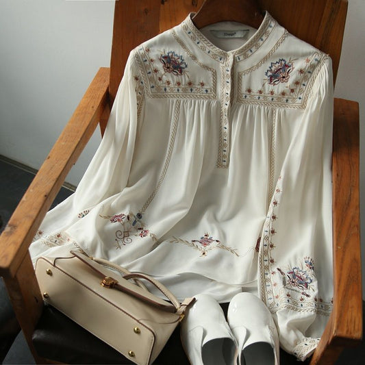 Women's Printed Bohemian Style Sleeve Shirt - PratSN