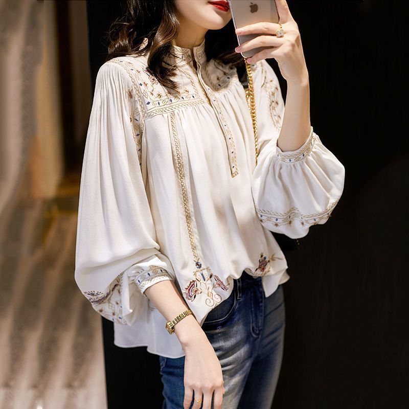 Women's Printed Bohemian Style Sleeve Shirt - PratSN
