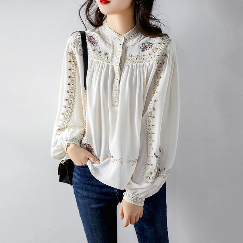Women's Printed Bohemian Style Sleeve Shirt - PratSN