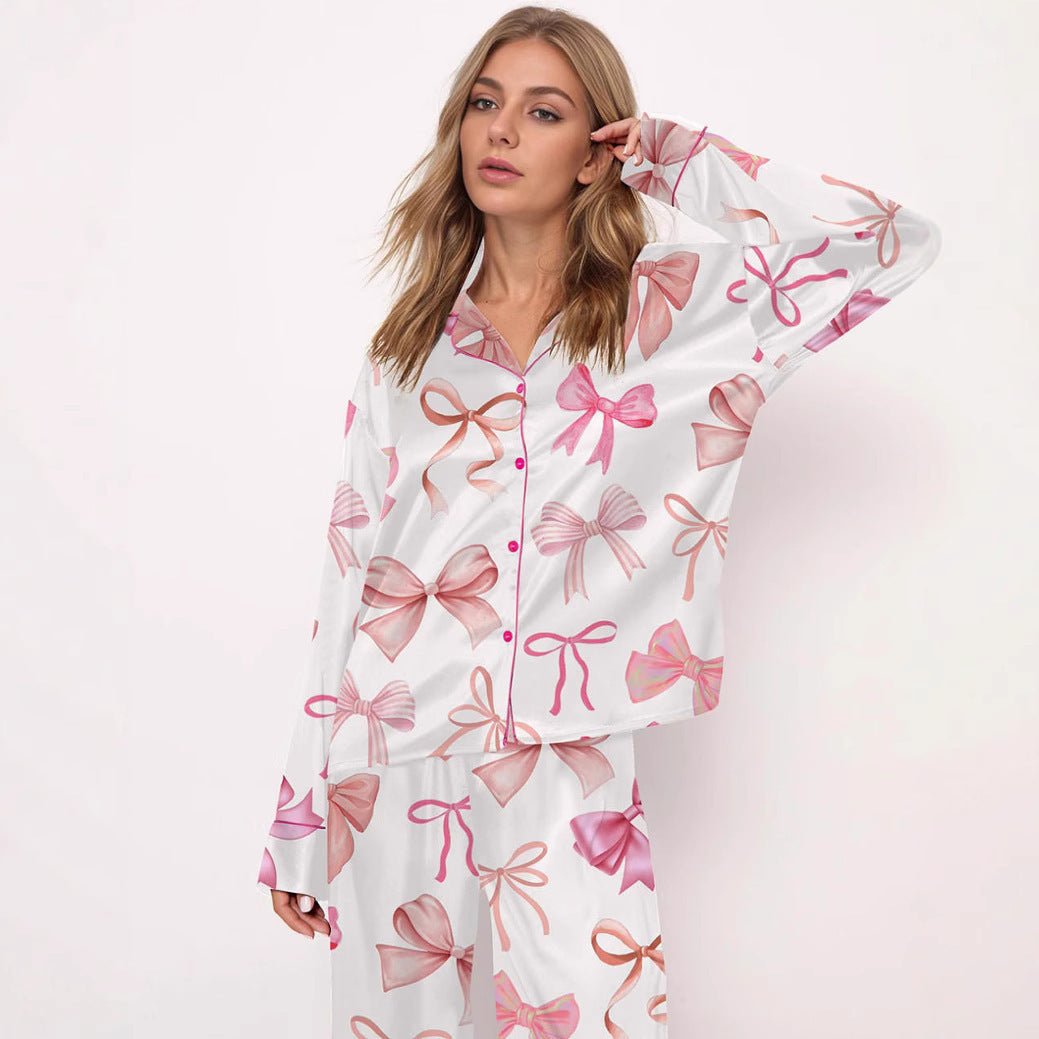 Women's Printed Cute Pajama Suit Long - sleeve Suit - PratSN