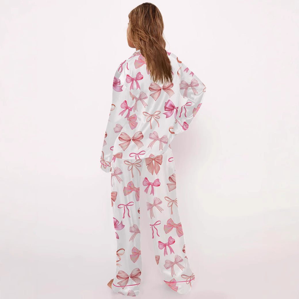 Women's Printed Cute Pajama Suit Long - sleeve Suit - PratSN