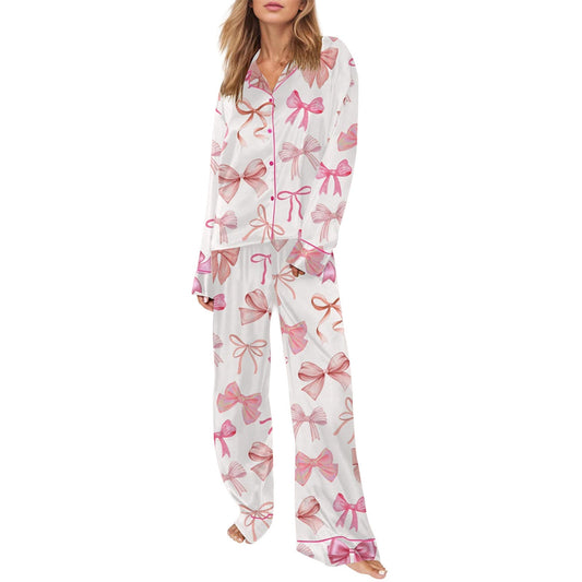 Women's Printed Cute Pajama Suit Long - sleeve Suit - PratSN