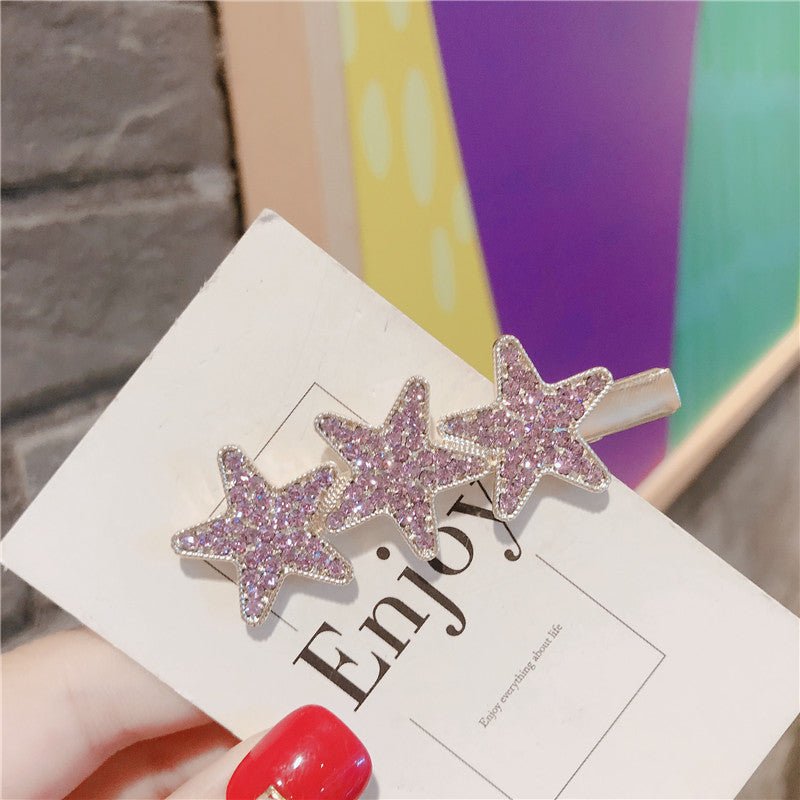 Women's Purple flashing diamond girl full of diamond hair clips - PratSN