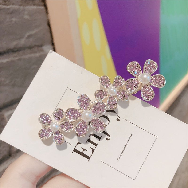 Women's Purple flashing diamond girl full of diamond hair clips - PratSN
