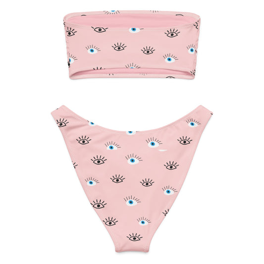 Women's Recycled bandeau bikini. Swimsuit - PratSN