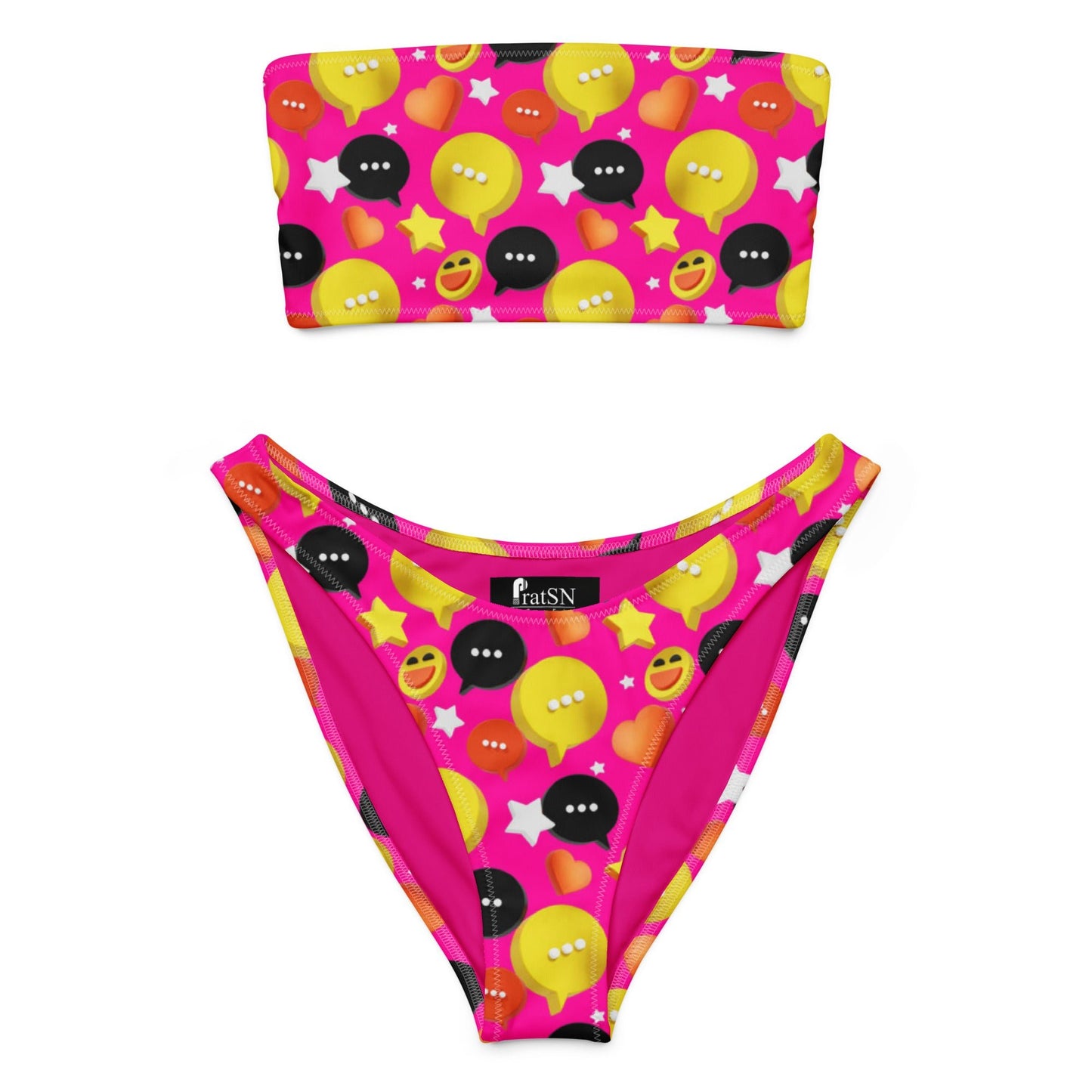 Women's Recycled bandeau bikini, Swimwear - PratSN