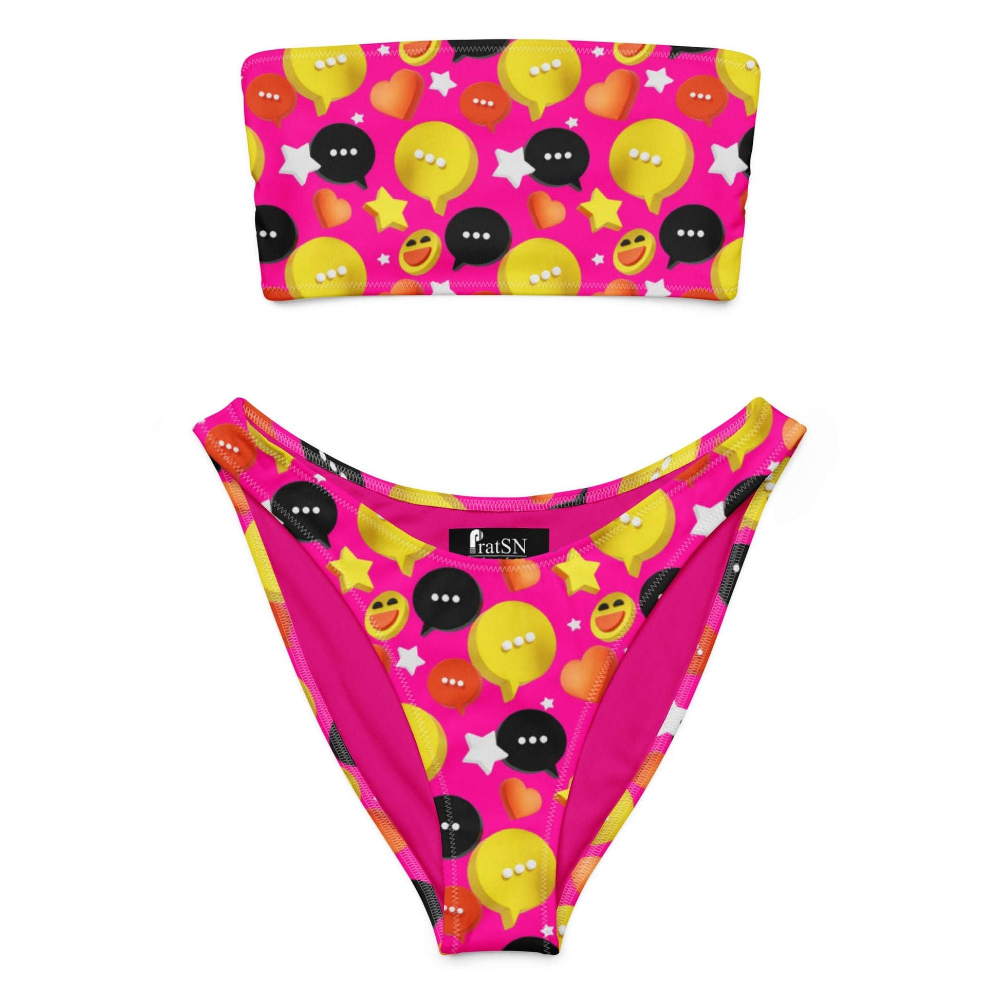 Women's Recycled bandeau bikini, Swimwear - PratSN