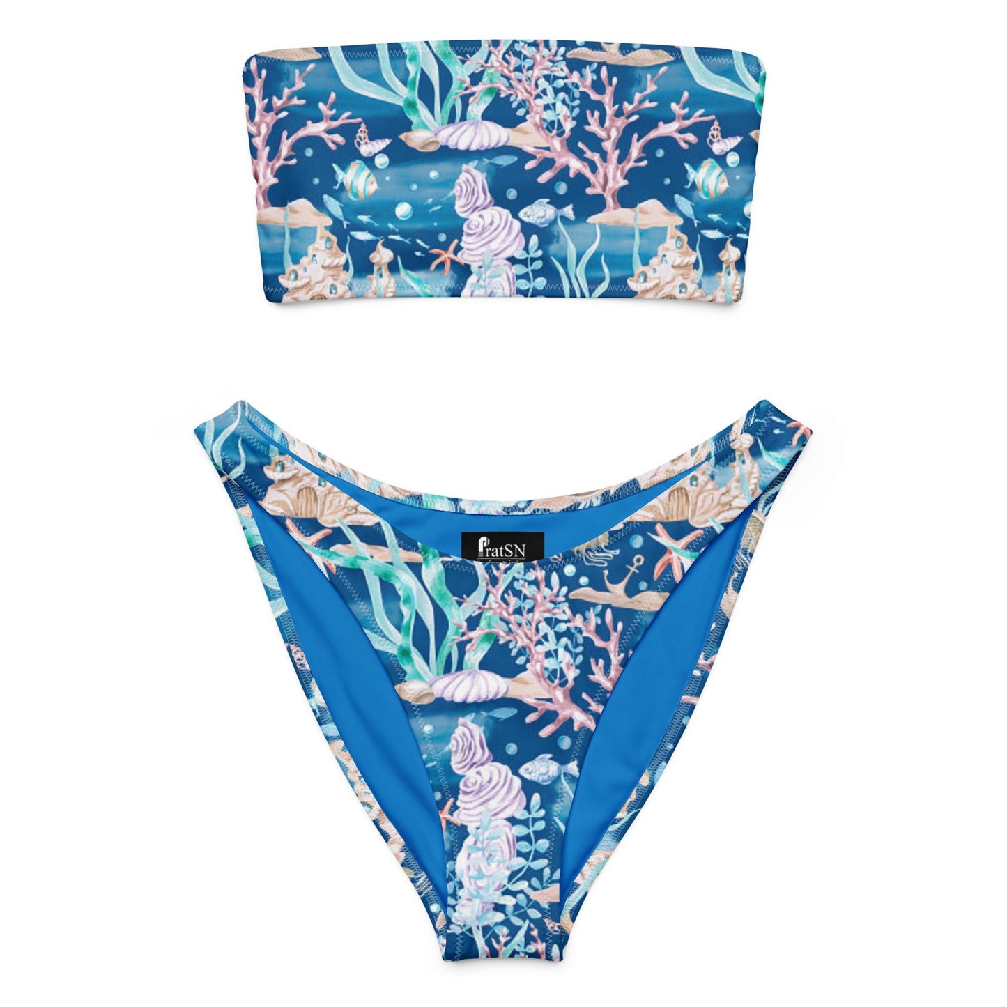 Women's Recycled bandeau bikini, Swimwear - PratSN