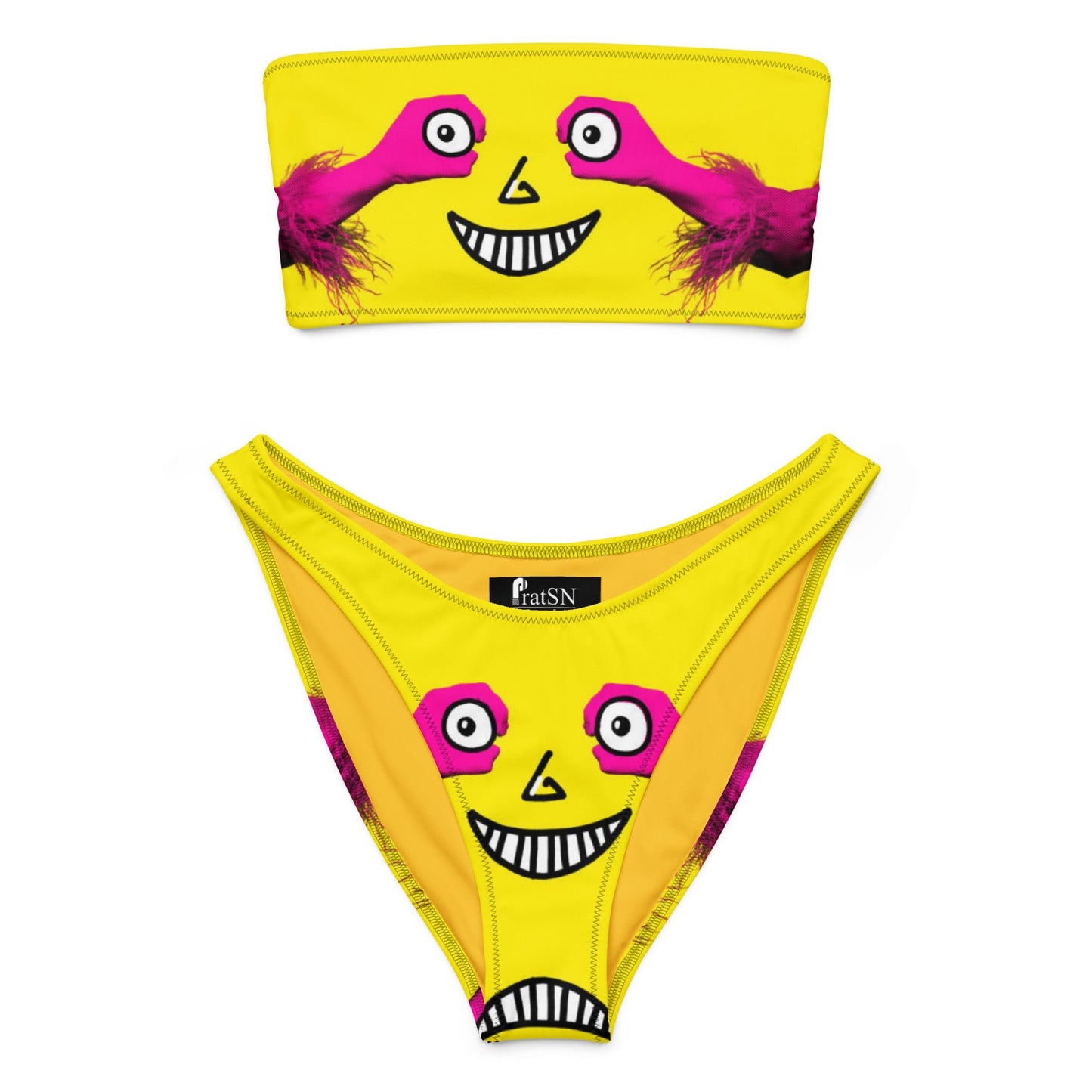 Women's Recycled bandeau bikini, Swimwear - PratSN