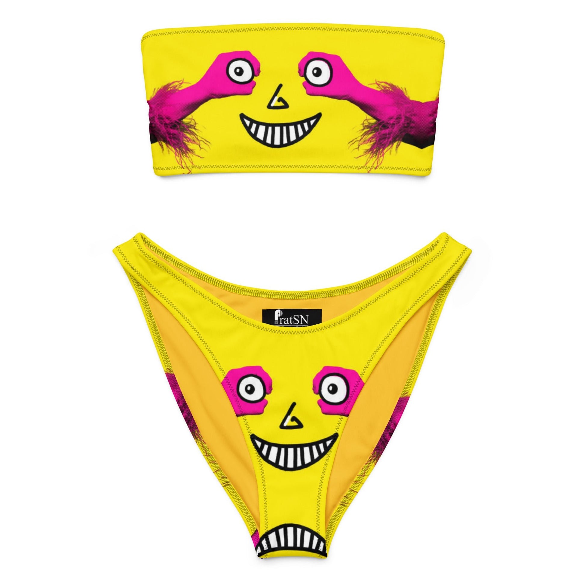 Women's Recycled bandeau bikini, Swimwear - PratSN