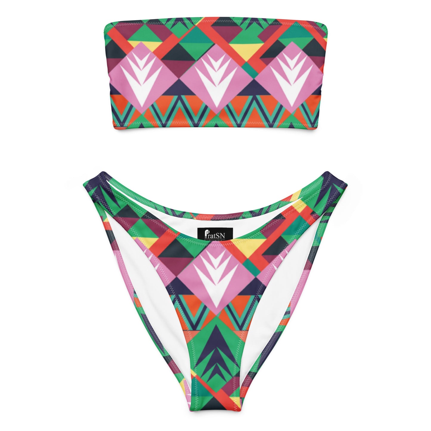 Women's Recycled bandeau bikini, Swimwear - PratSN