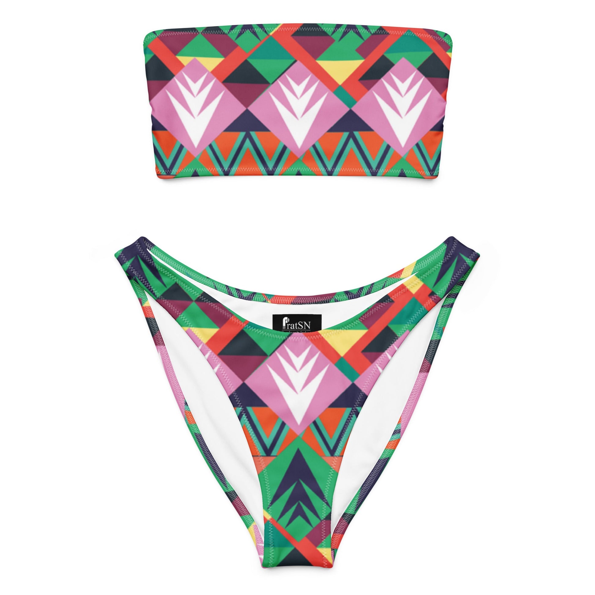 Women's Recycled bandeau bikini, Swimwear - PratSN