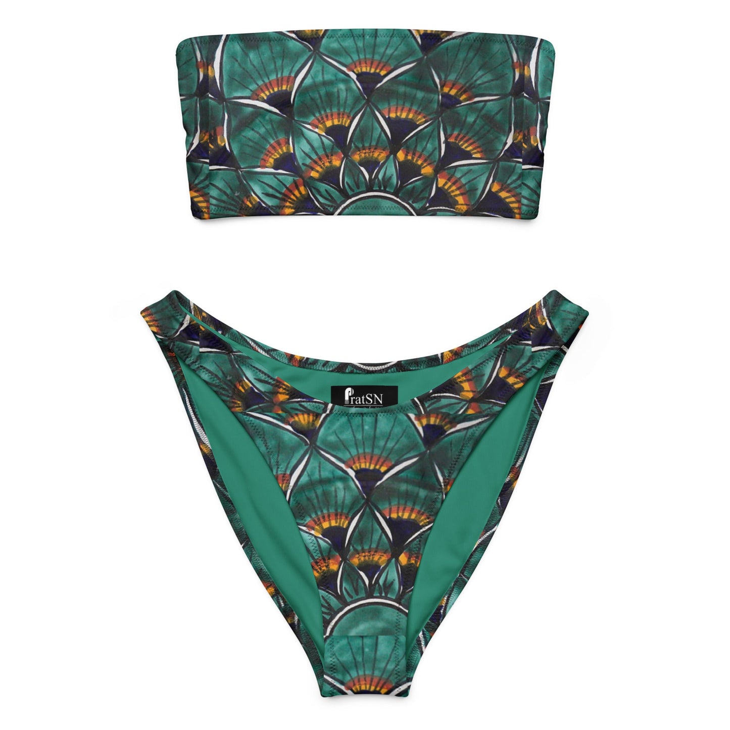Women's Recycled bandeau bikini, Swimwear - PratSN