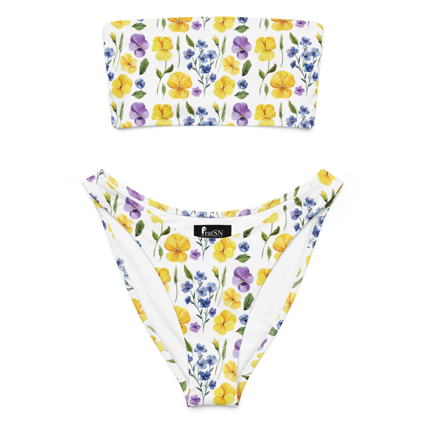 Women's Recycled bandeau bikini, Swimwear - PratSN