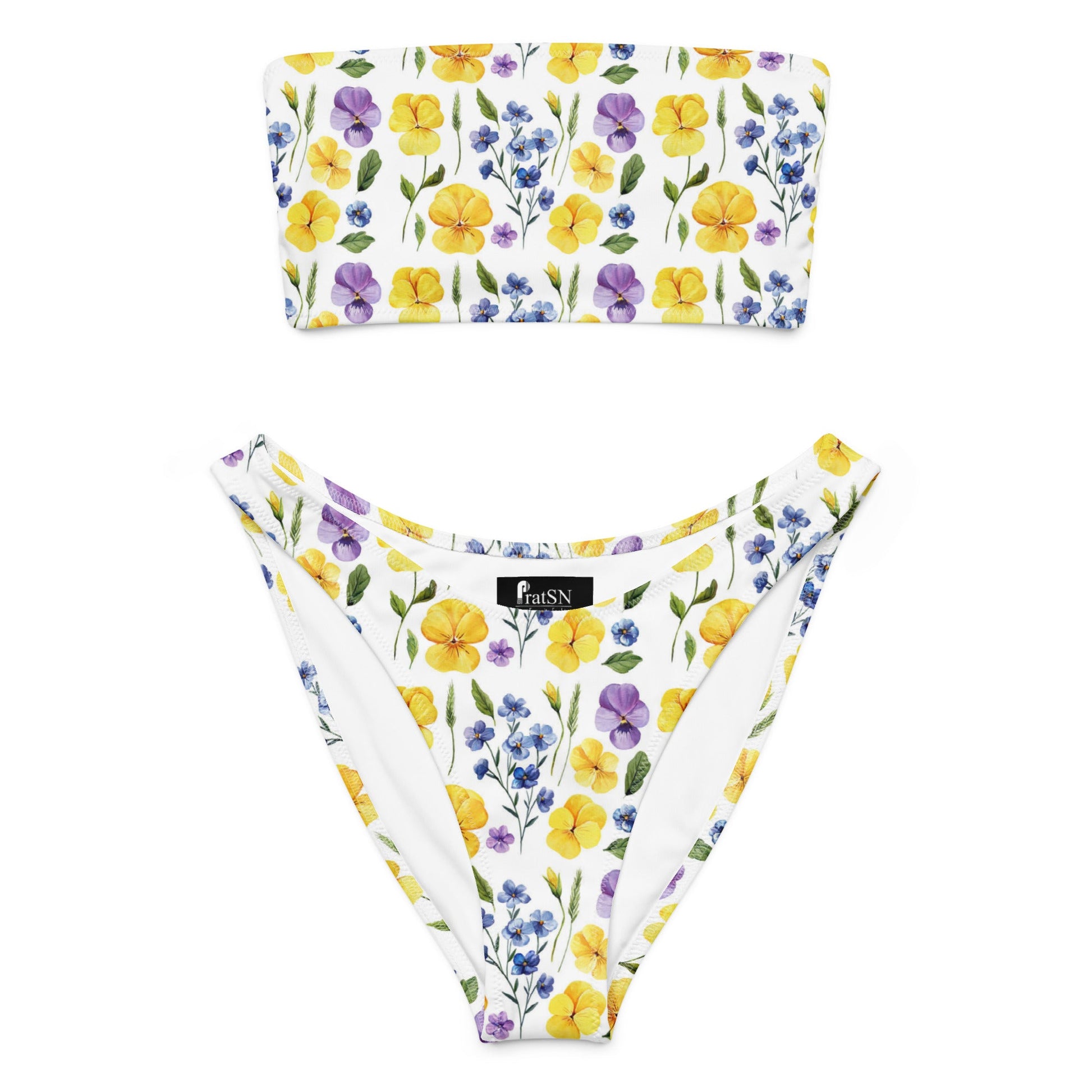 Women's Recycled bandeau bikini, Swimwear - PratSN