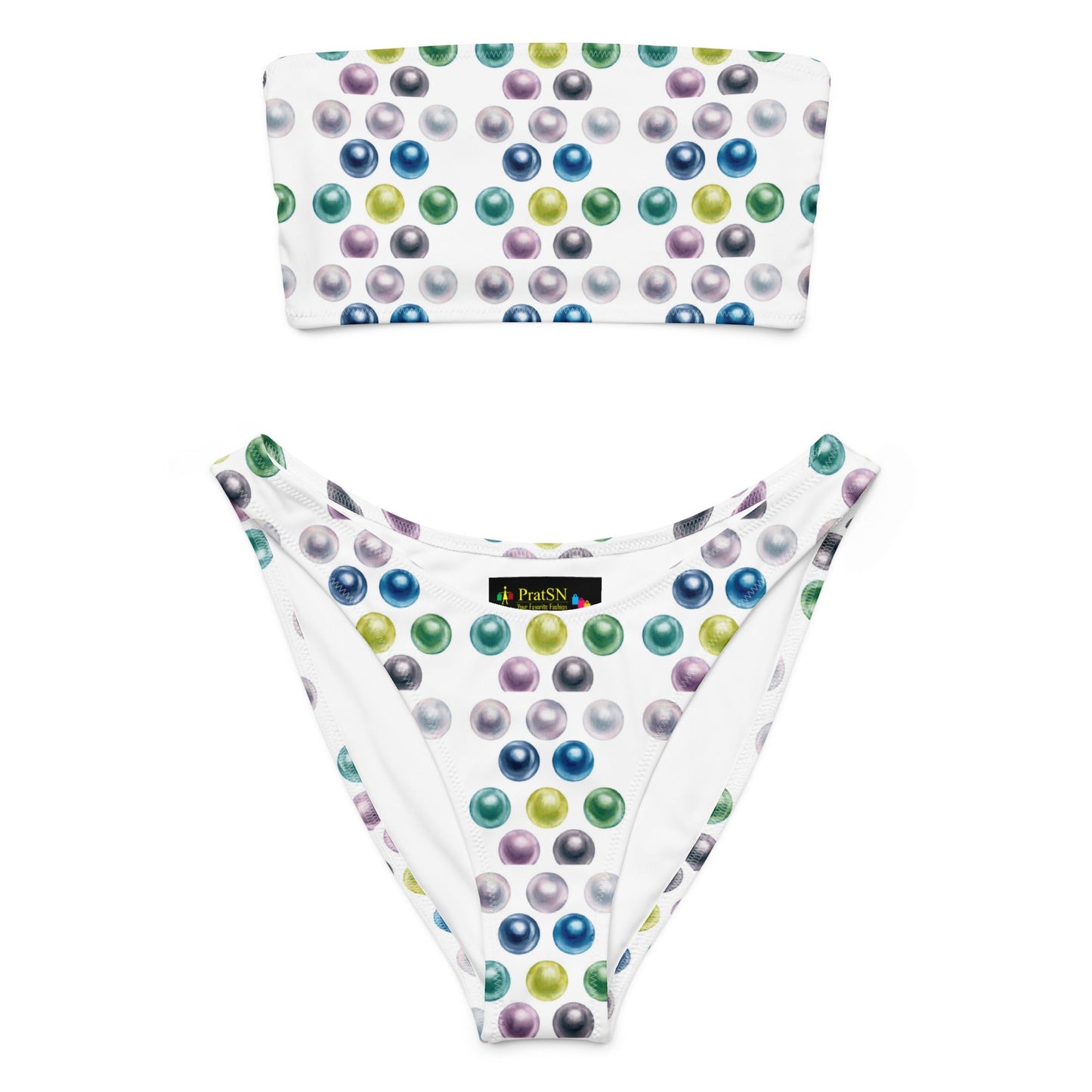 Women's Recycled bandeau bikini, Swimwear - PratSN