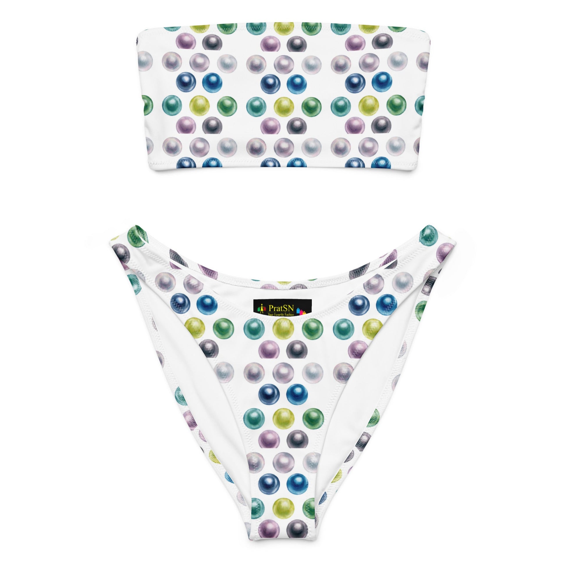 Women's Recycled bandeau bikini, Swimwear - PratSN