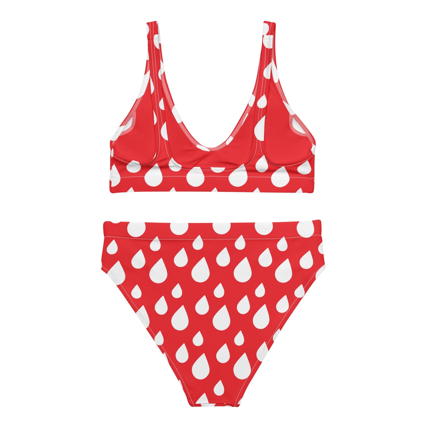 Women's red high - waisted bikini - PratSN