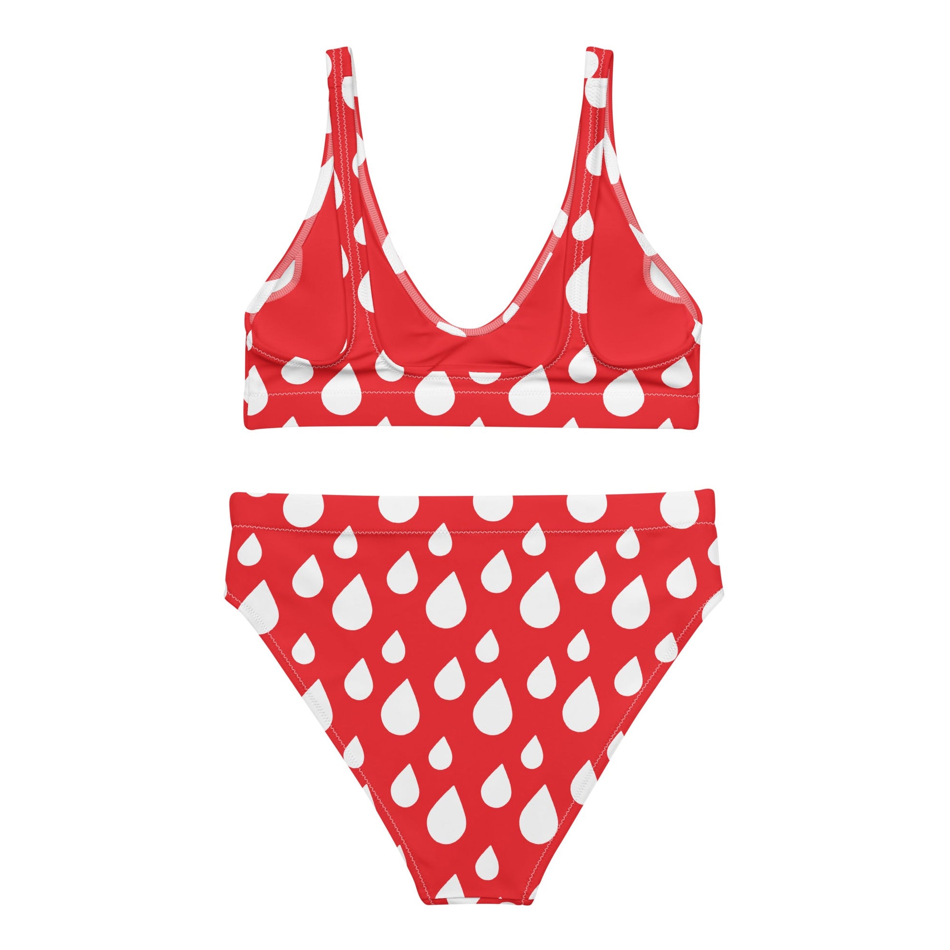 Women's red high - waisted bikini - PratSN