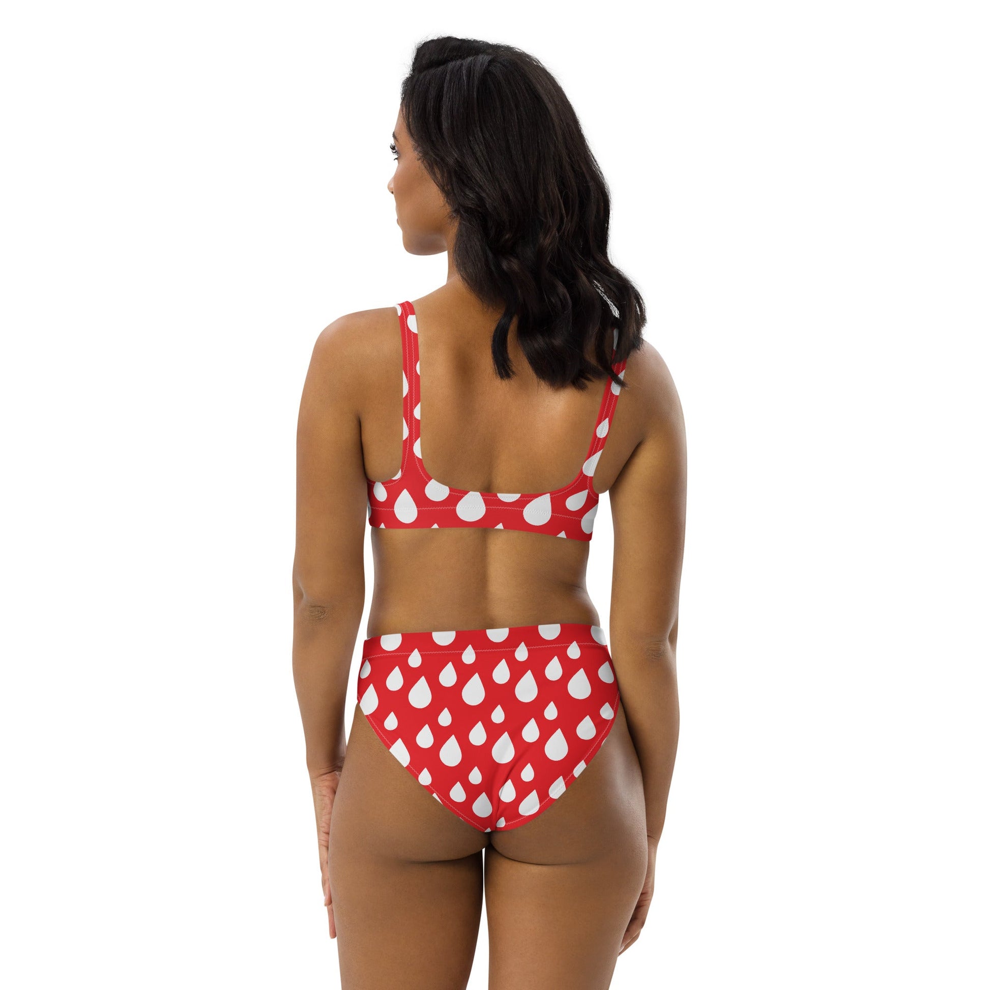 Women's red high - waisted bikini - PratSN